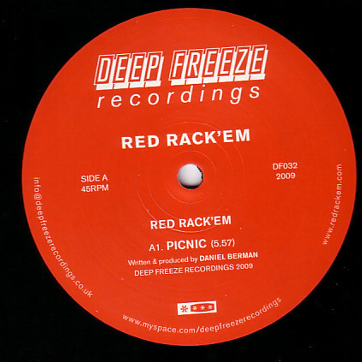 Red Rack'Em PICNIC Vinyl Record