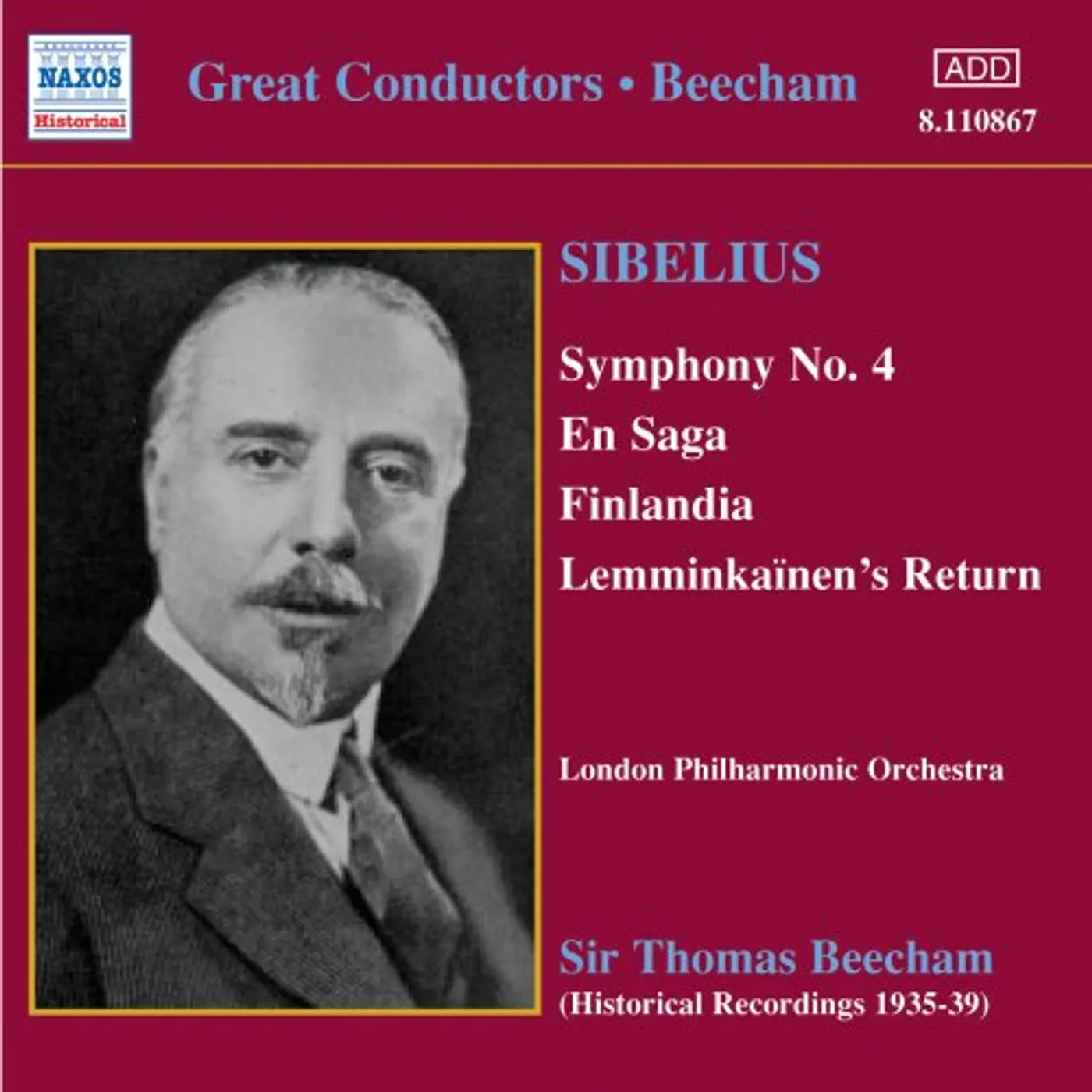J. Sibelius SYMPHONIE NO 4-EN SAGA-LE RETOU CD