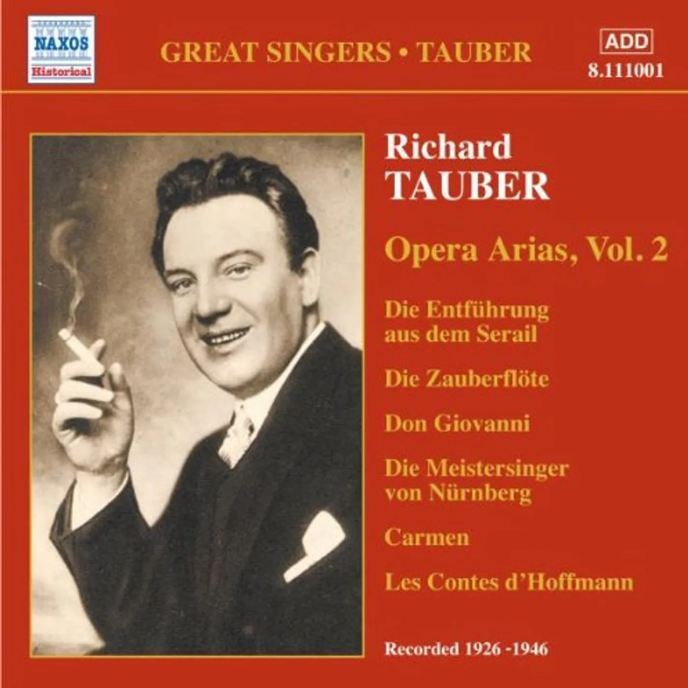 Richard Tauber VOL. 2-OPERA ARIAS CD