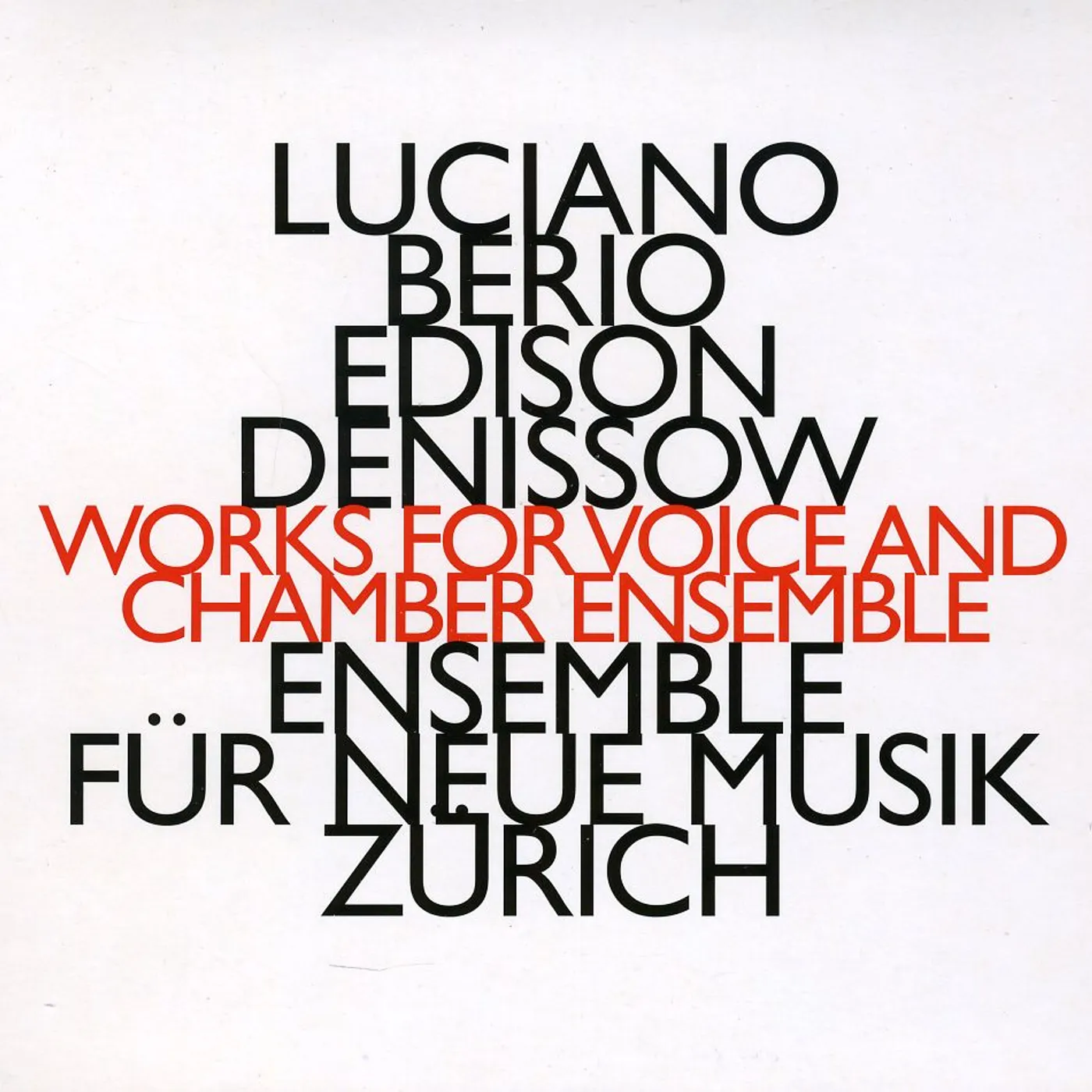 Luciano Berio WORKS FOR VOICE & CHAMBER ENSEMBLE CD
