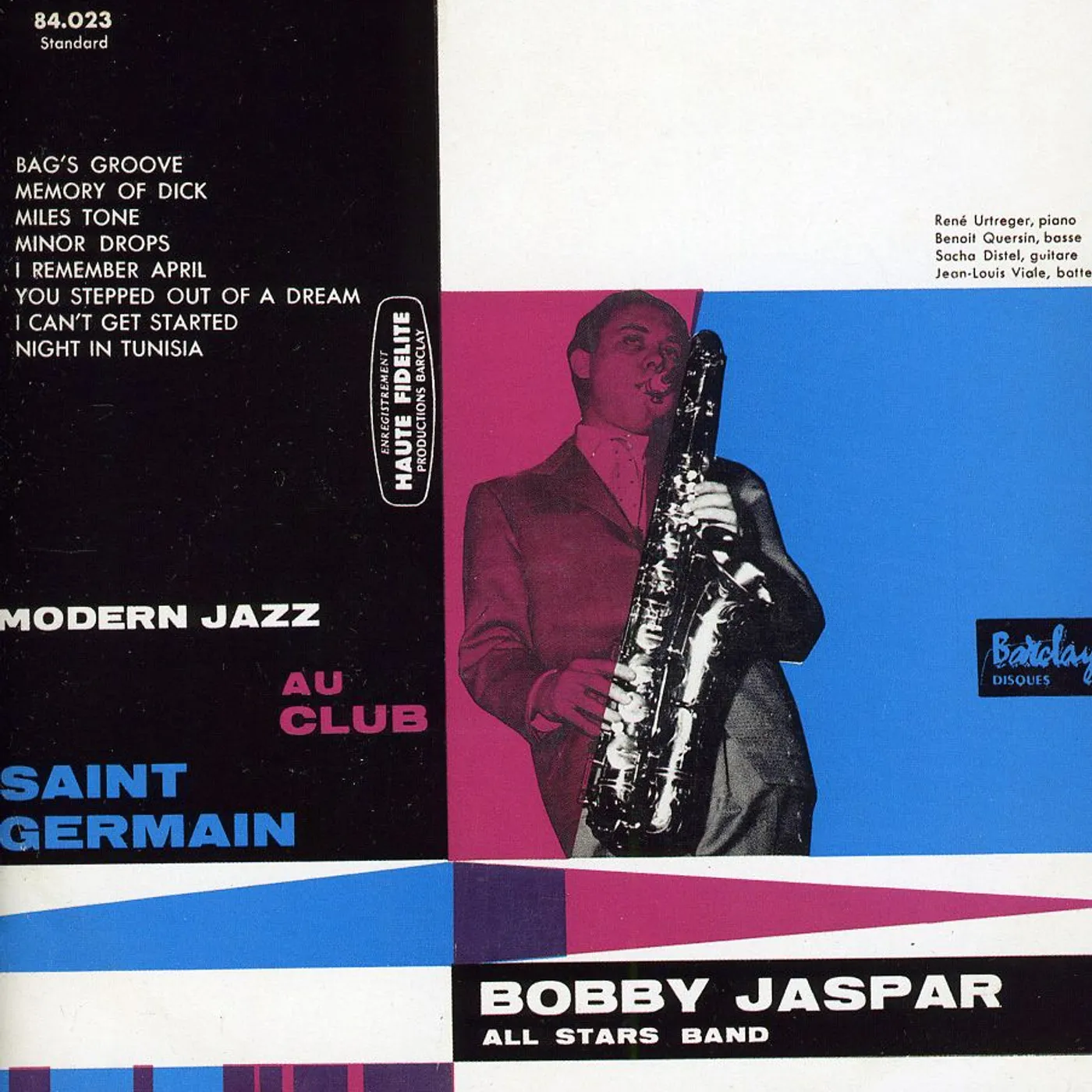 Bobby Jaspar MORDERN JAZZ AU CLUB SAINT GERMAIN (JAZZ IN PARIS CD