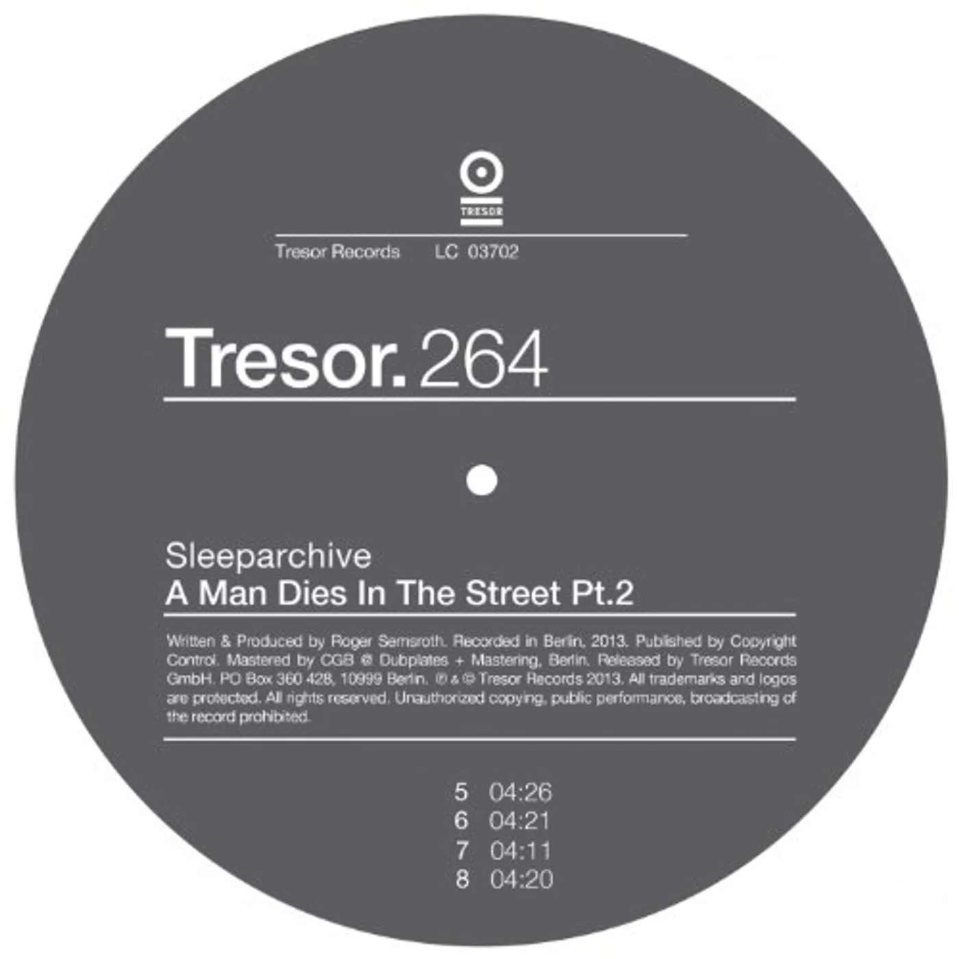 Sleeparchive MAN DIES IN THE STREET PART 2 Vinyl Record
