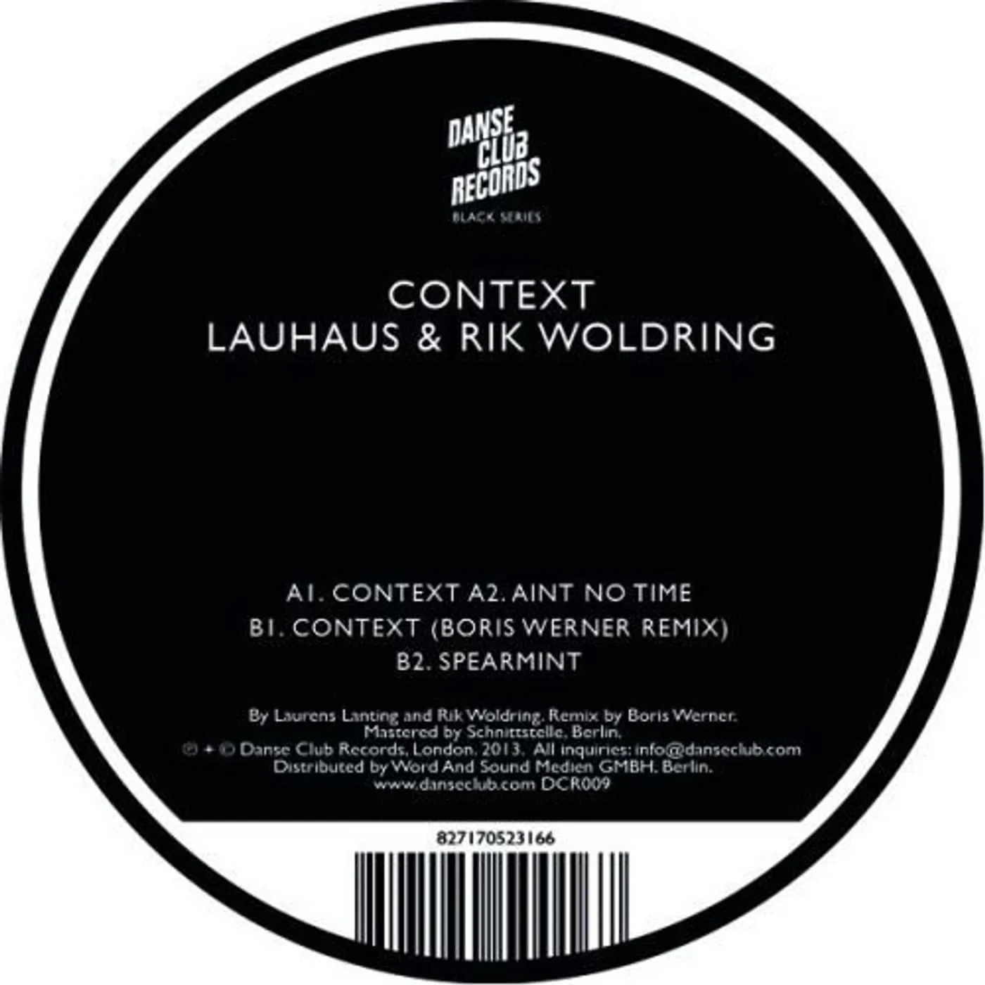 Lauhaus & Rik Woldring CONTEXT Vinyl Record