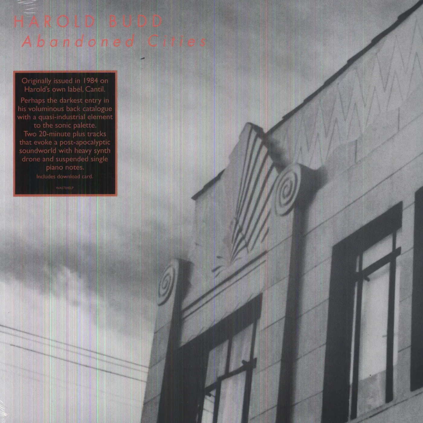Harold Budd ABANDONED CITIES Vinyl Record