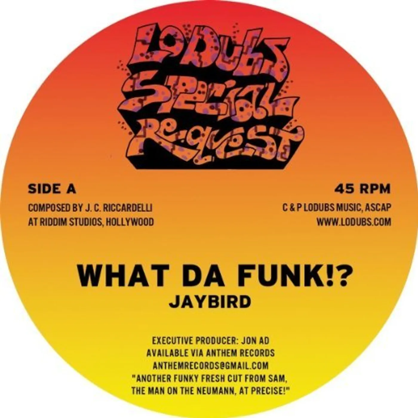 Jaybird WHAT DA FUNK Vinyl Record
