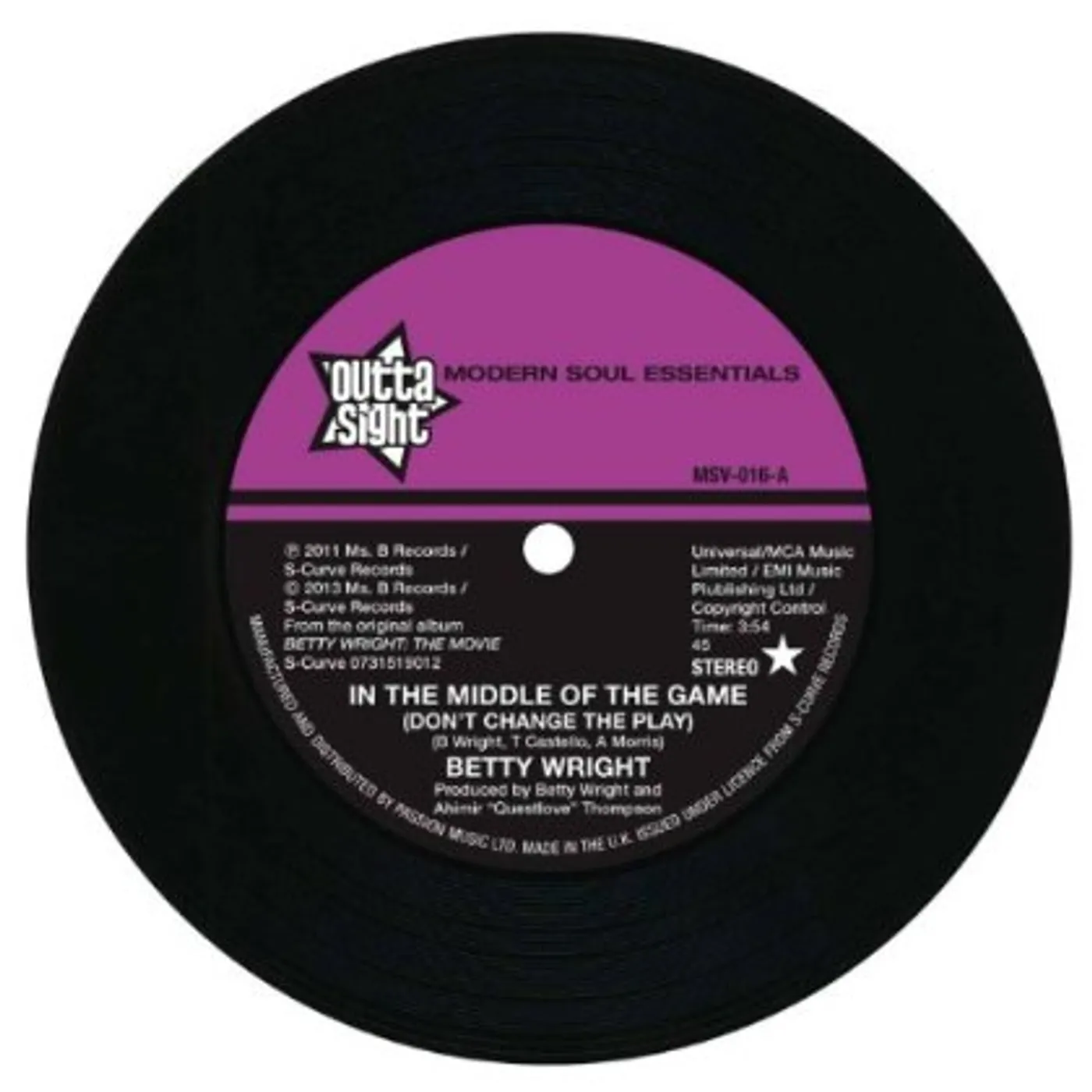 Wright,Betty,Joss Stone IN THE MIDDLE OF THE GAME/WHISPER IN THE WIND Vinyl Record