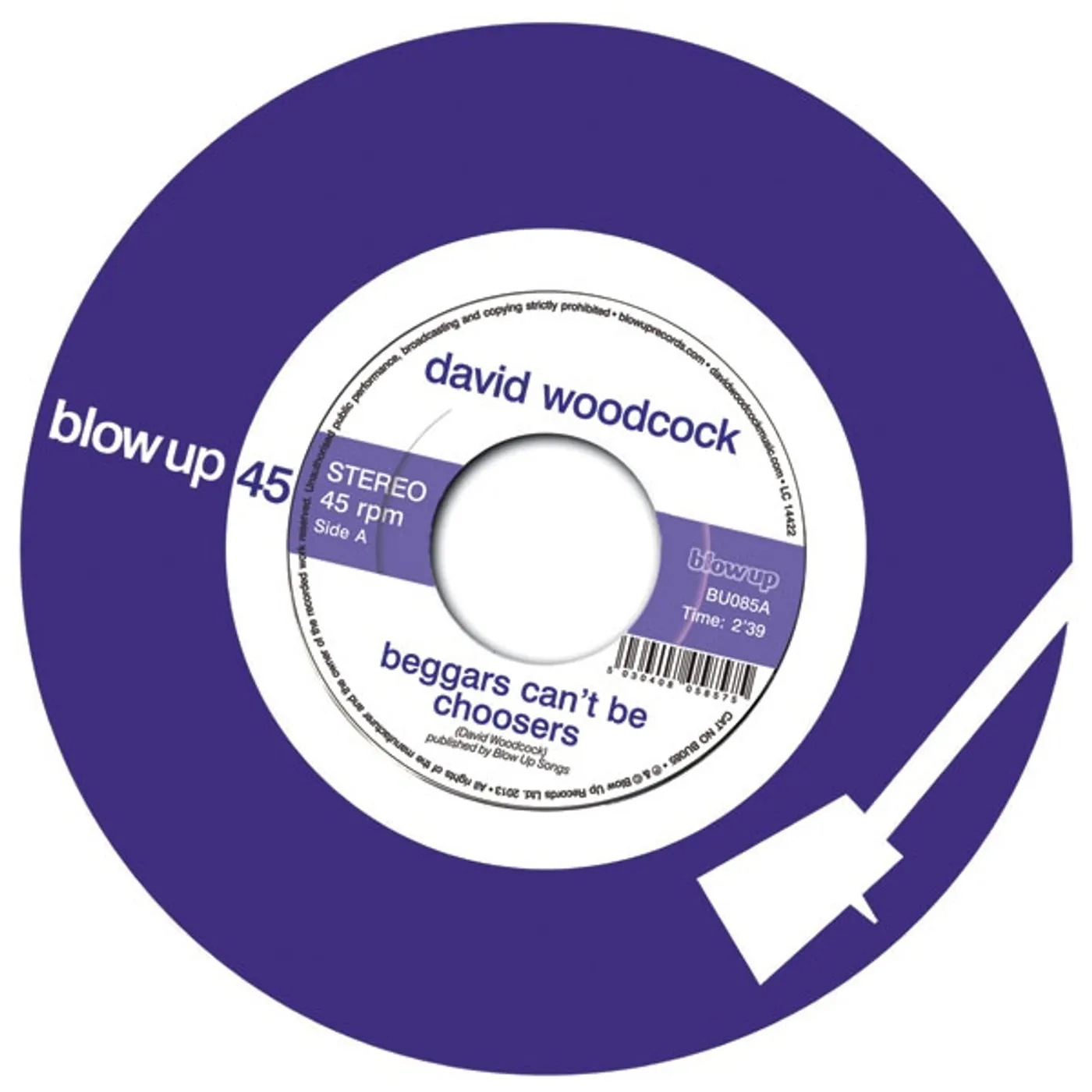 David Woodcock BEGGARS CAN'T BE CHOOSERS Vinyl Record