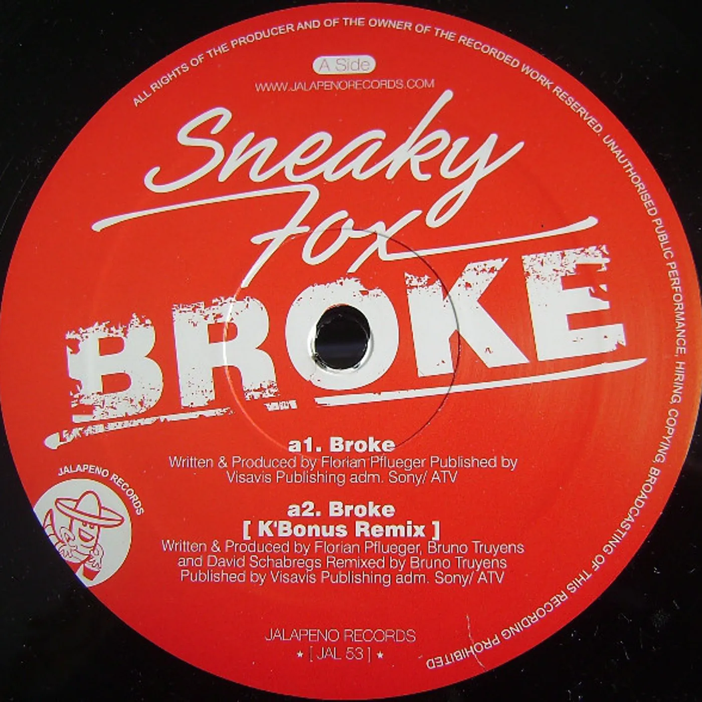 Sneaky Fox BROKE Vinyl Record - UK Release