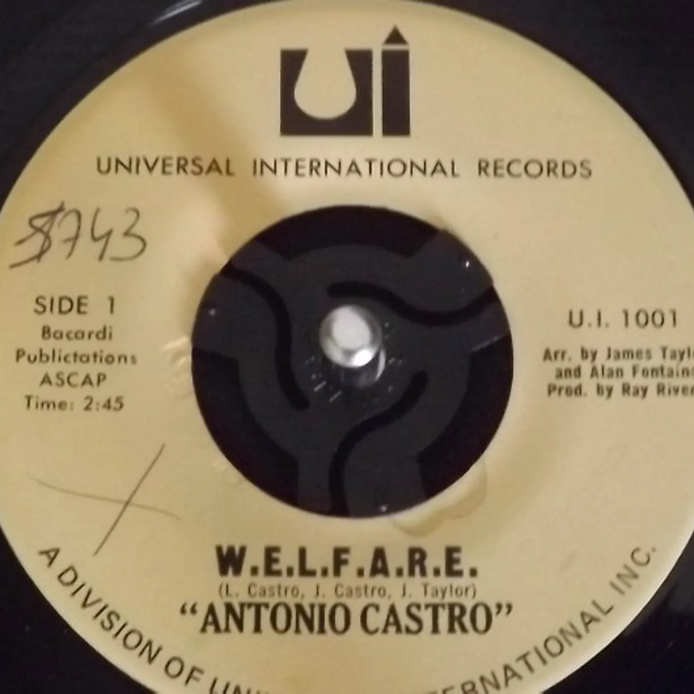 Antonio Castro W.E.L.F.A.R.E Vinyl Record - UK Release