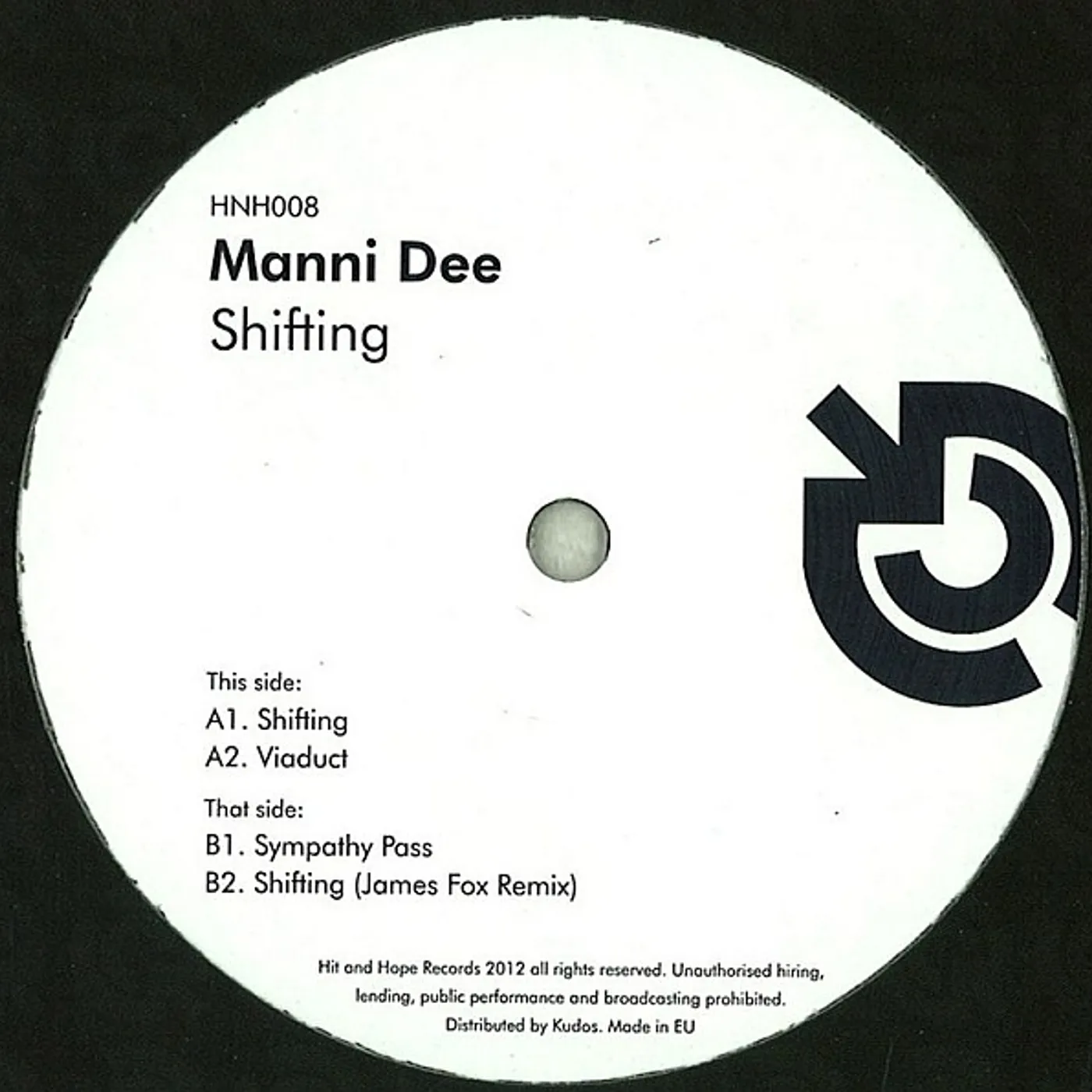 Manni Dee SHIFTING Vinyl Record - UK Release