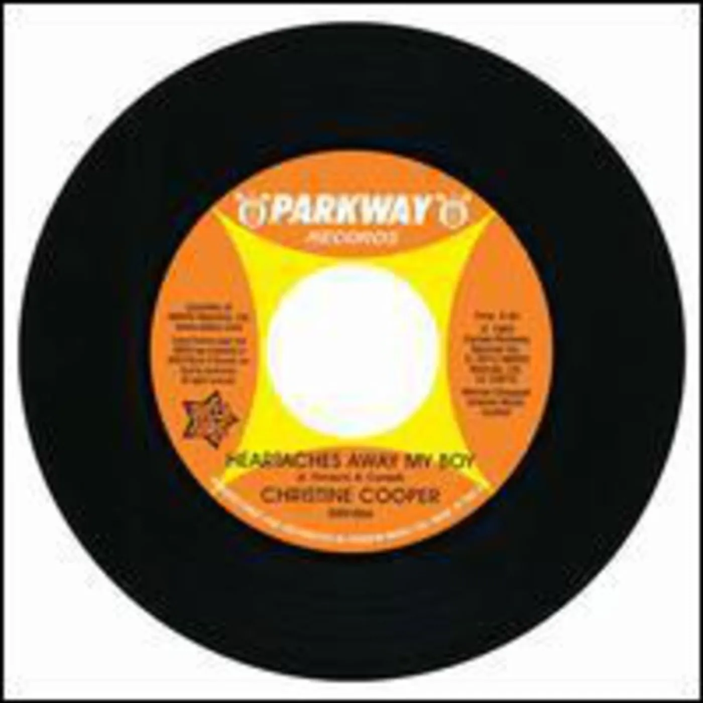 Christine Cooper HEARTACHES AWAY MY BOY/S.O.S. (HEART IN DISTRESS) Vinyl Record