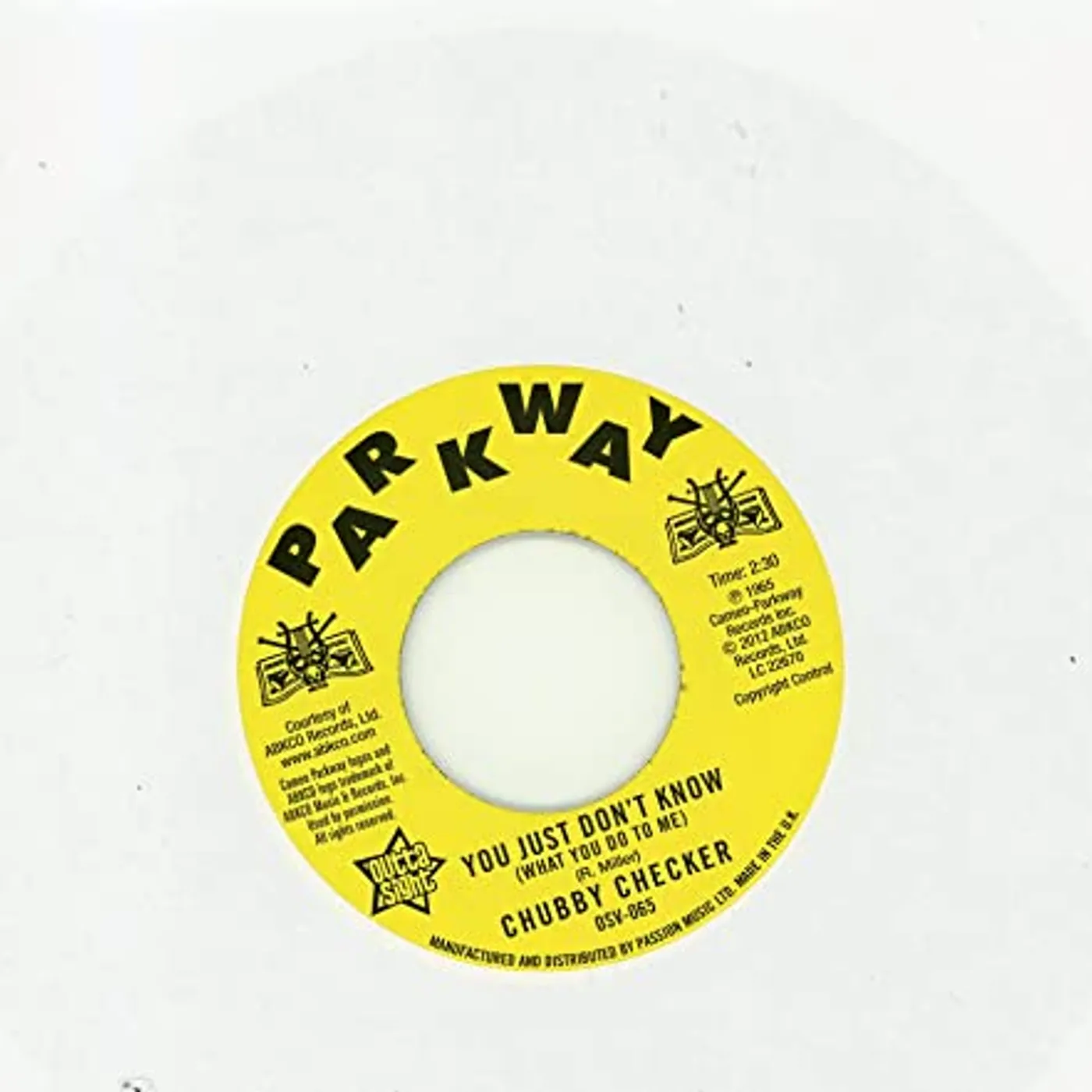 Chubby Checker YOU JUST DON'T KNOW (WHAT YOU DO TO ME)/(AT THE) D Vinyl Record