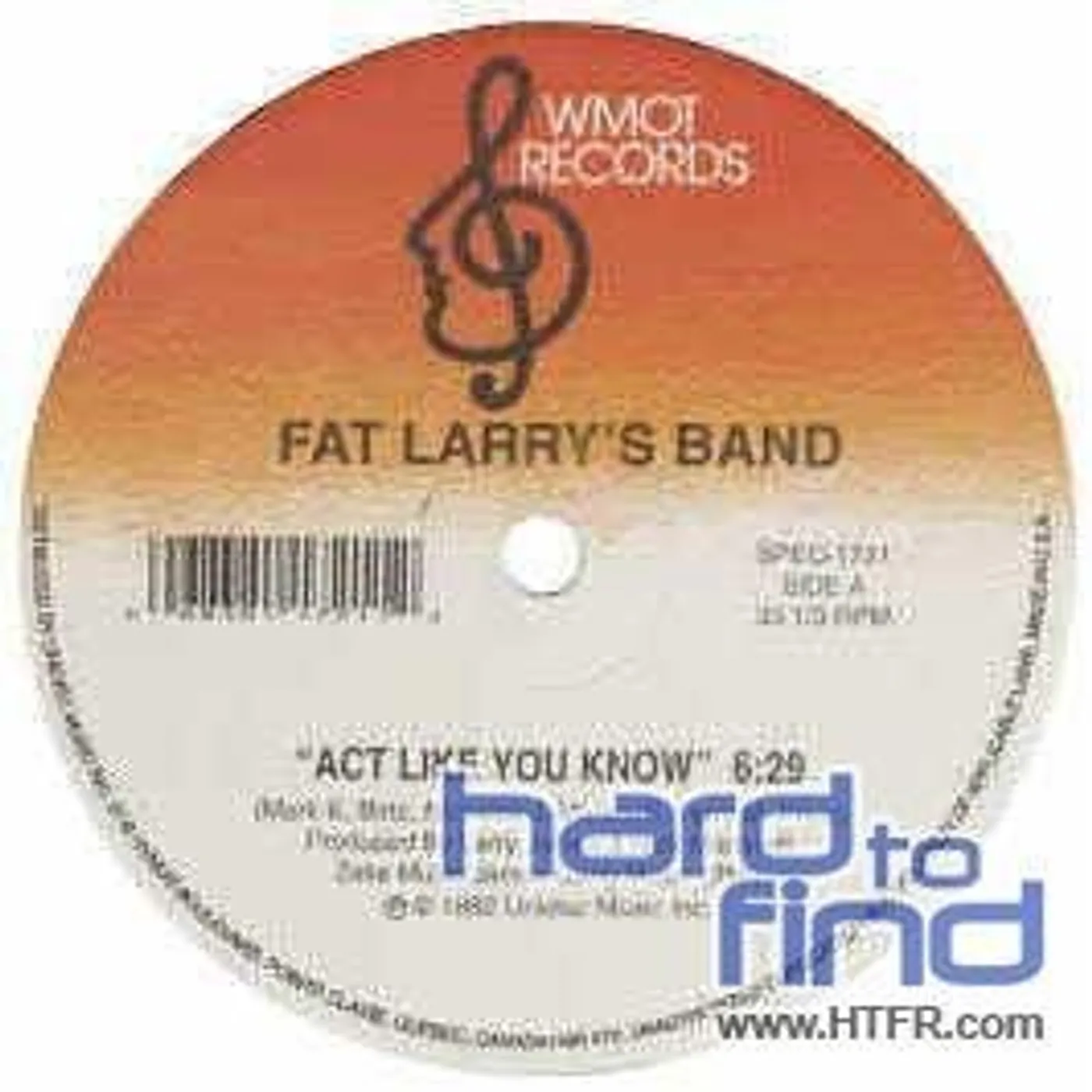 Fat Larry's Band ACT LIKE YOU KNOW/ZOOM Vinyl Record