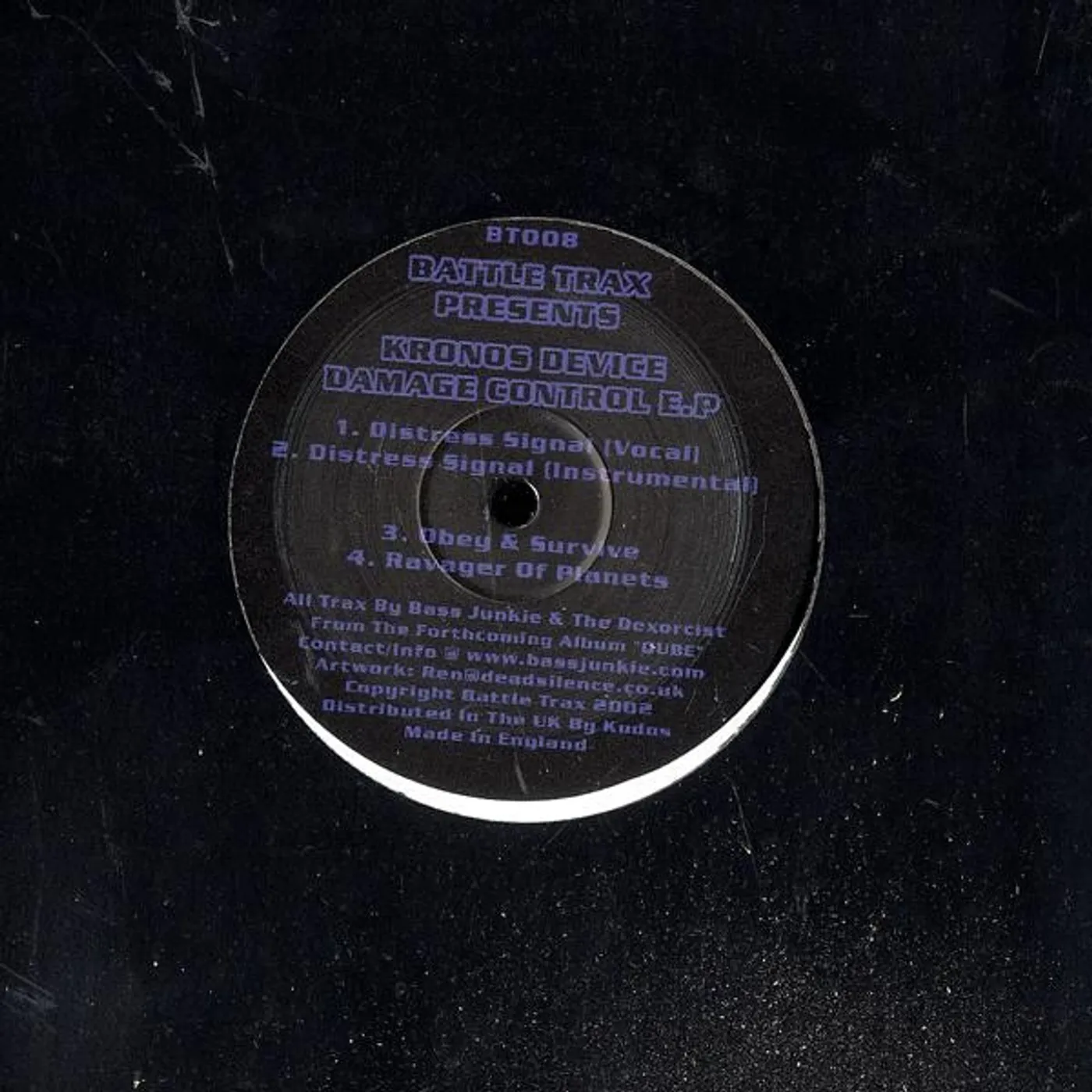 Kronos Device DAMAGE CONTROL EP Vinyl Record - UK Release