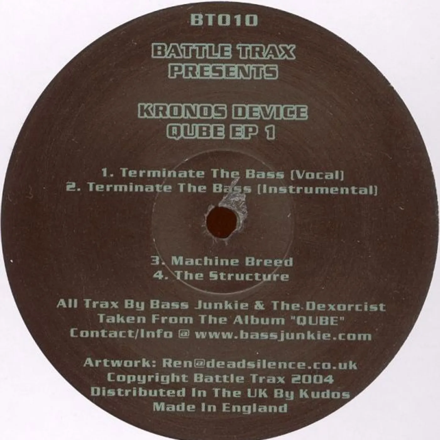 Kronos Device QUBE EP 1 Vinyl Record - UK Release