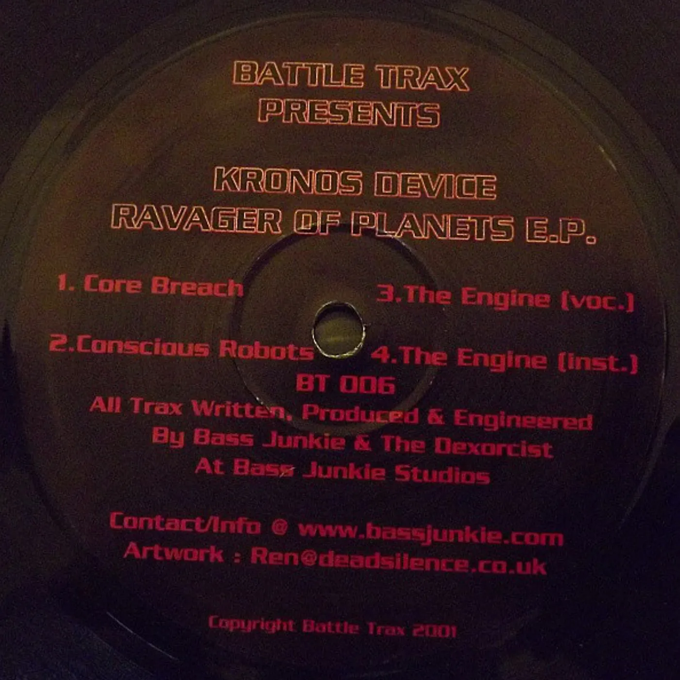 Kronos Device RAVAGER OF PLANETS EP Vinyl Record - UK Release