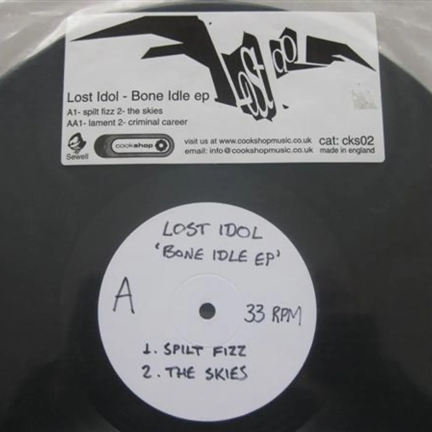 Lost Idol BONE IDOL EP Vinyl Record - UK Release