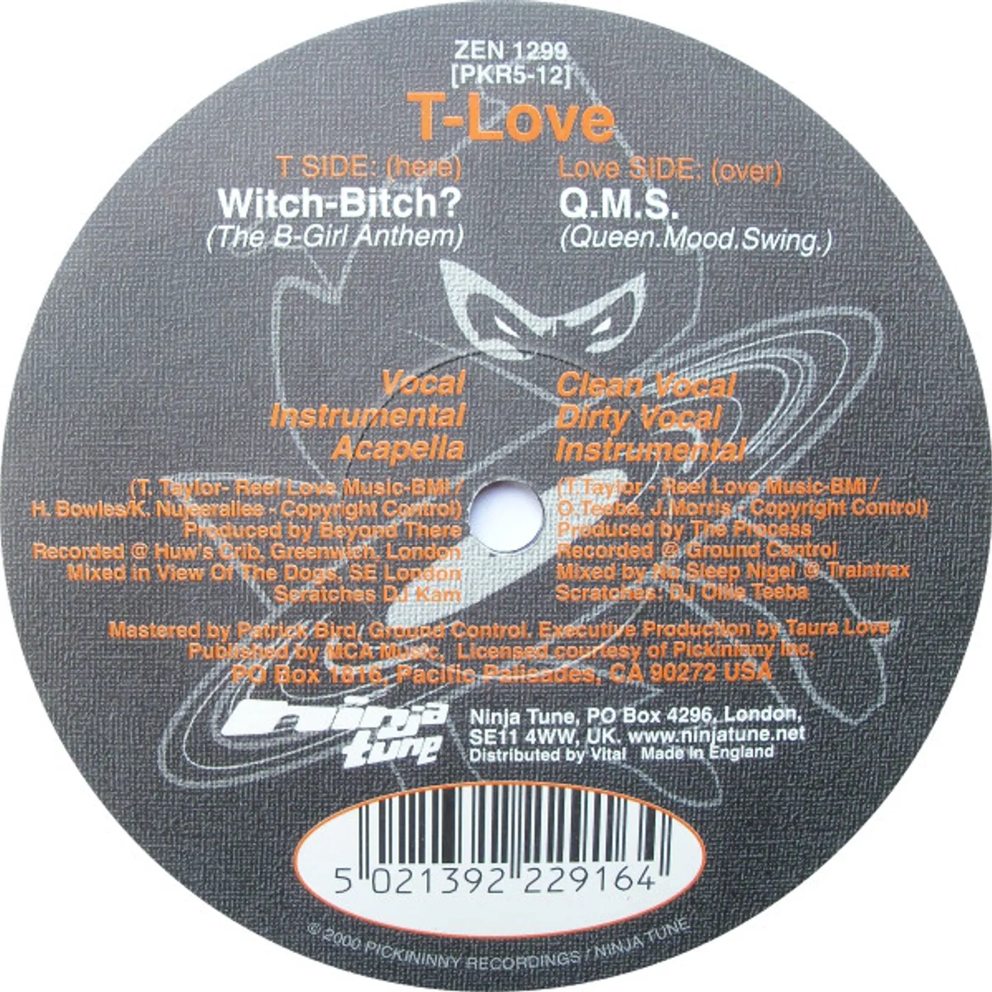 T-Love QMS Vinyl Record - UK Release