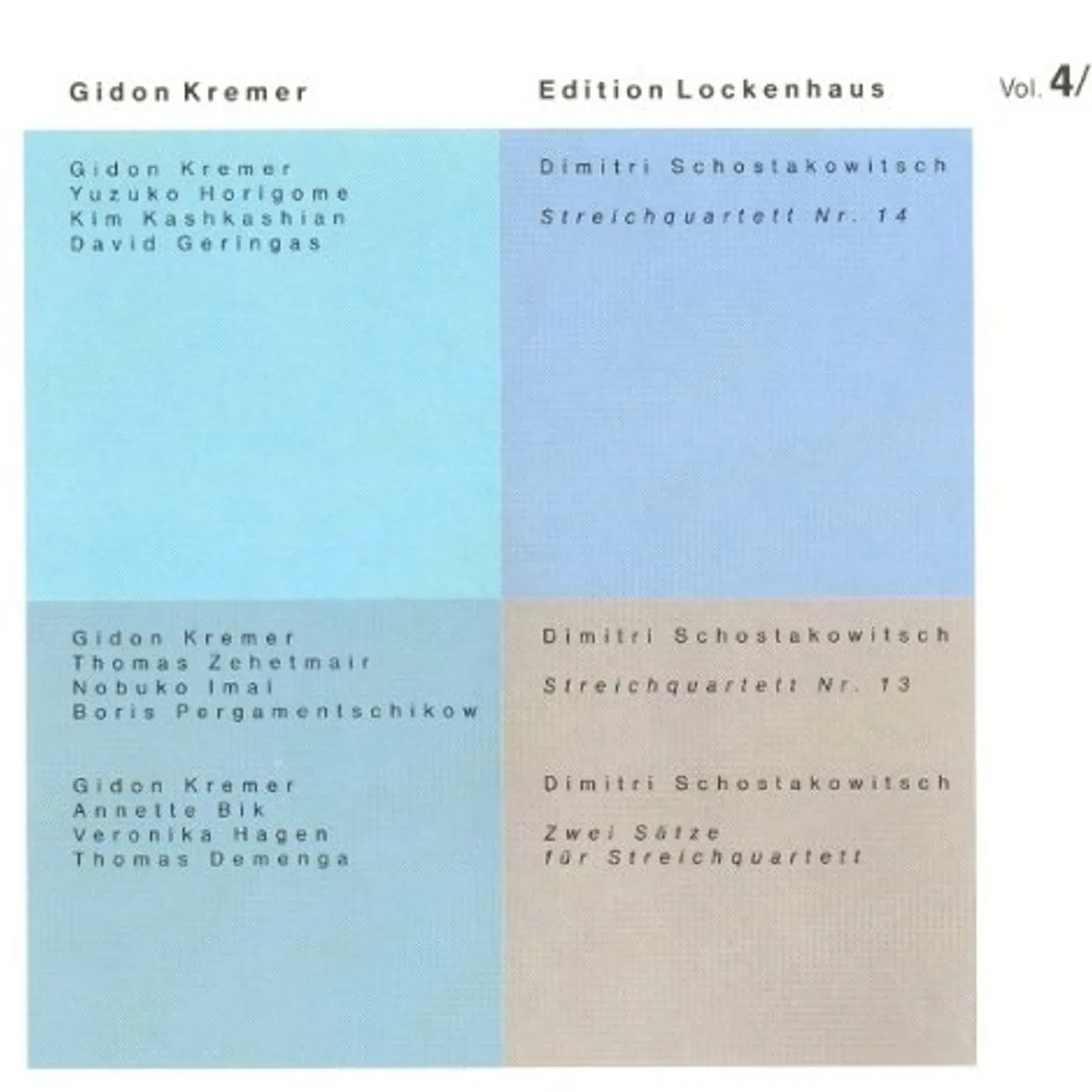 D. Schostakowitsch EDITION LOCKENHAUS 4 Vinyl Record