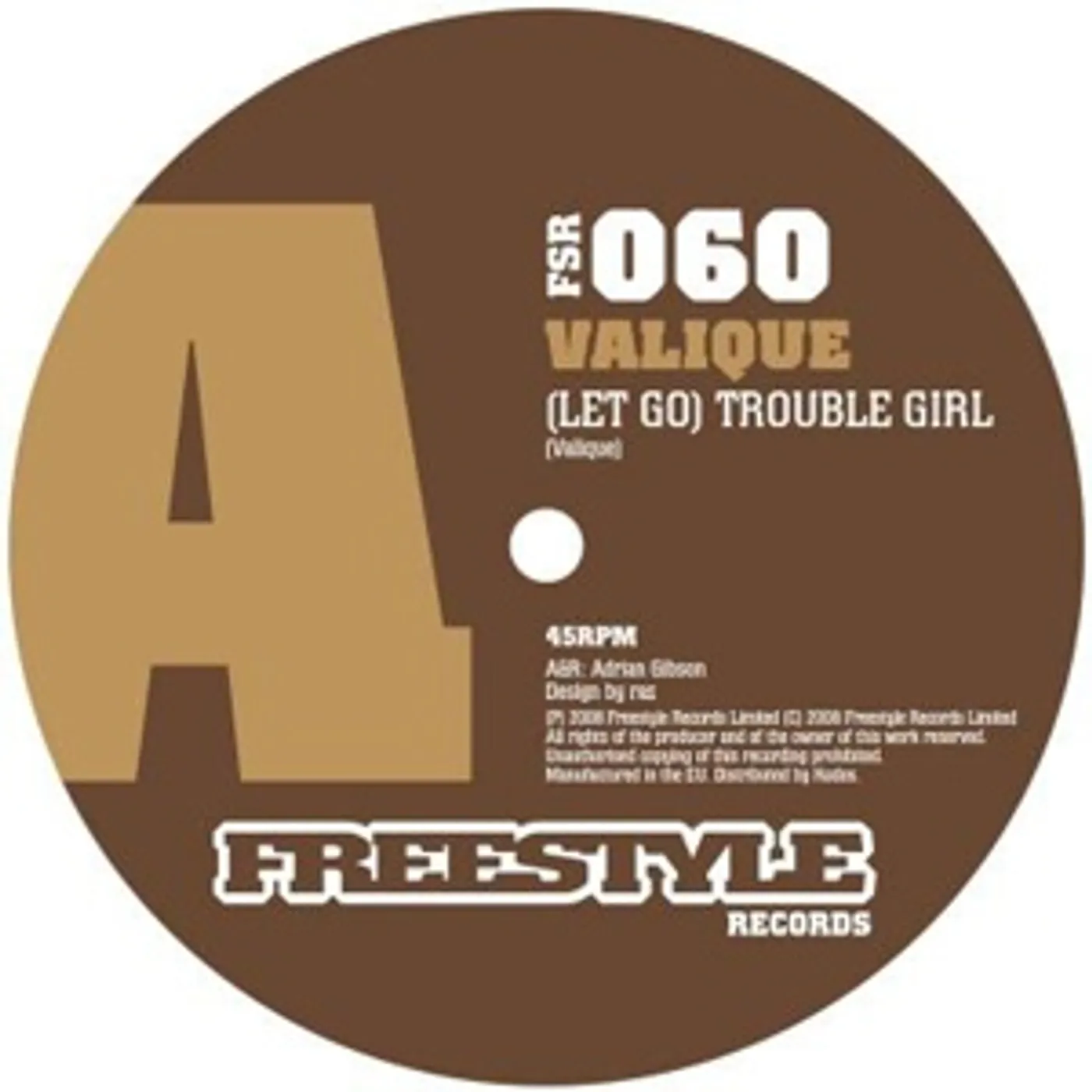 Valique LET GO-TROUBLE GIRL Vinyl Record - UK Release