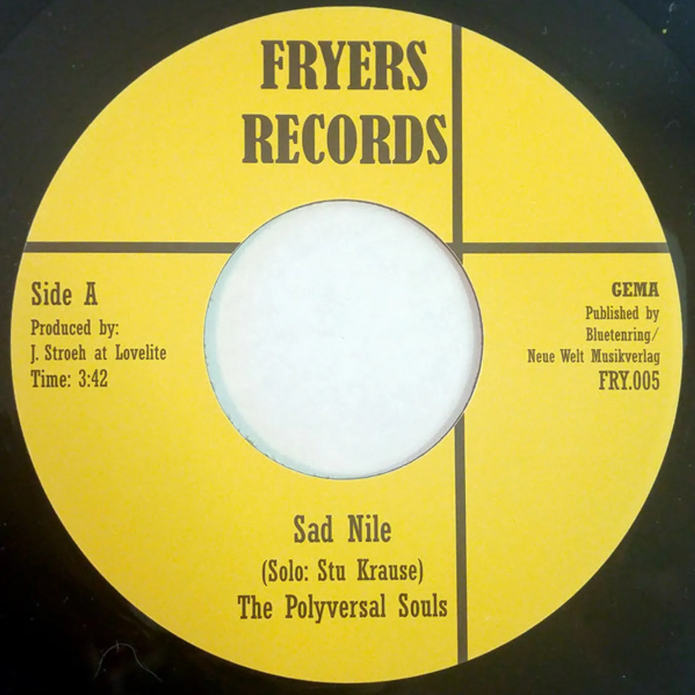 The Polyversal Souls SAD NILE/MUSWELLHILL RUN Vinyl Record - UK Release