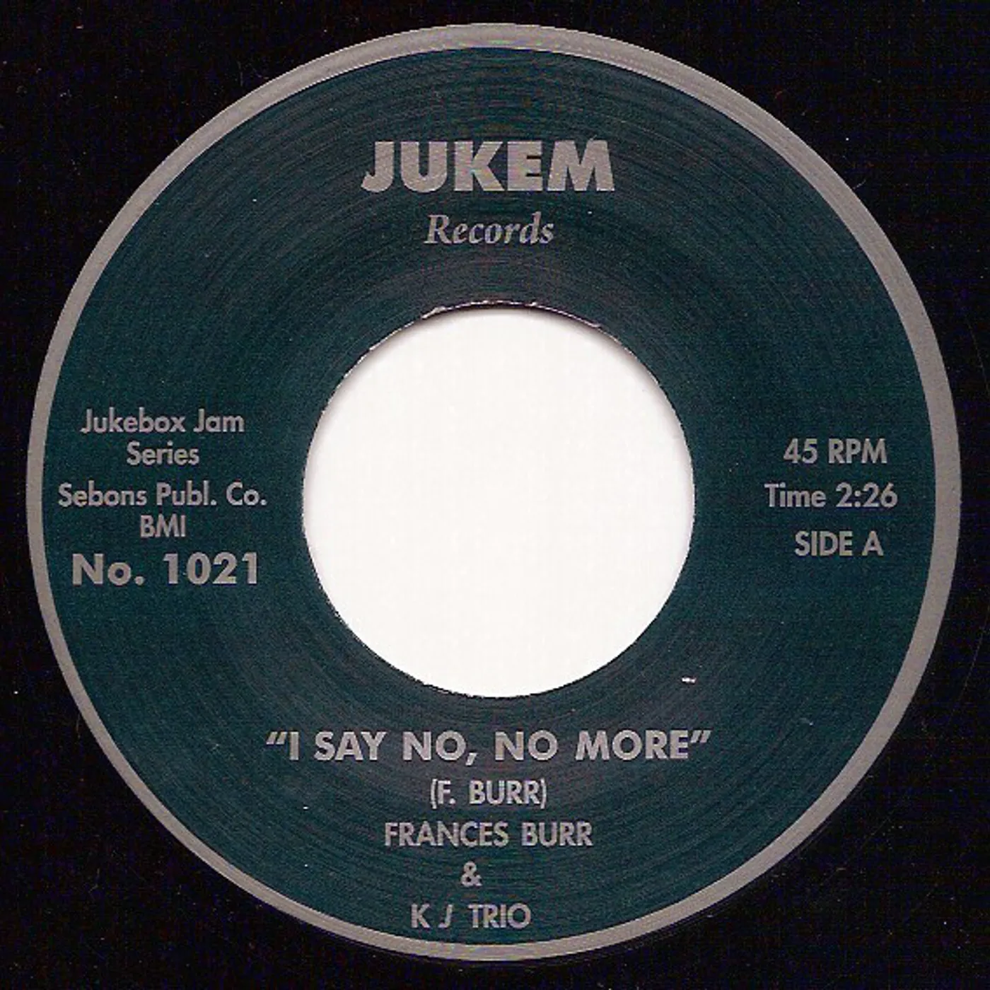 Frances Burr I SAY NO NO MORE Vinyl Record - UK Release