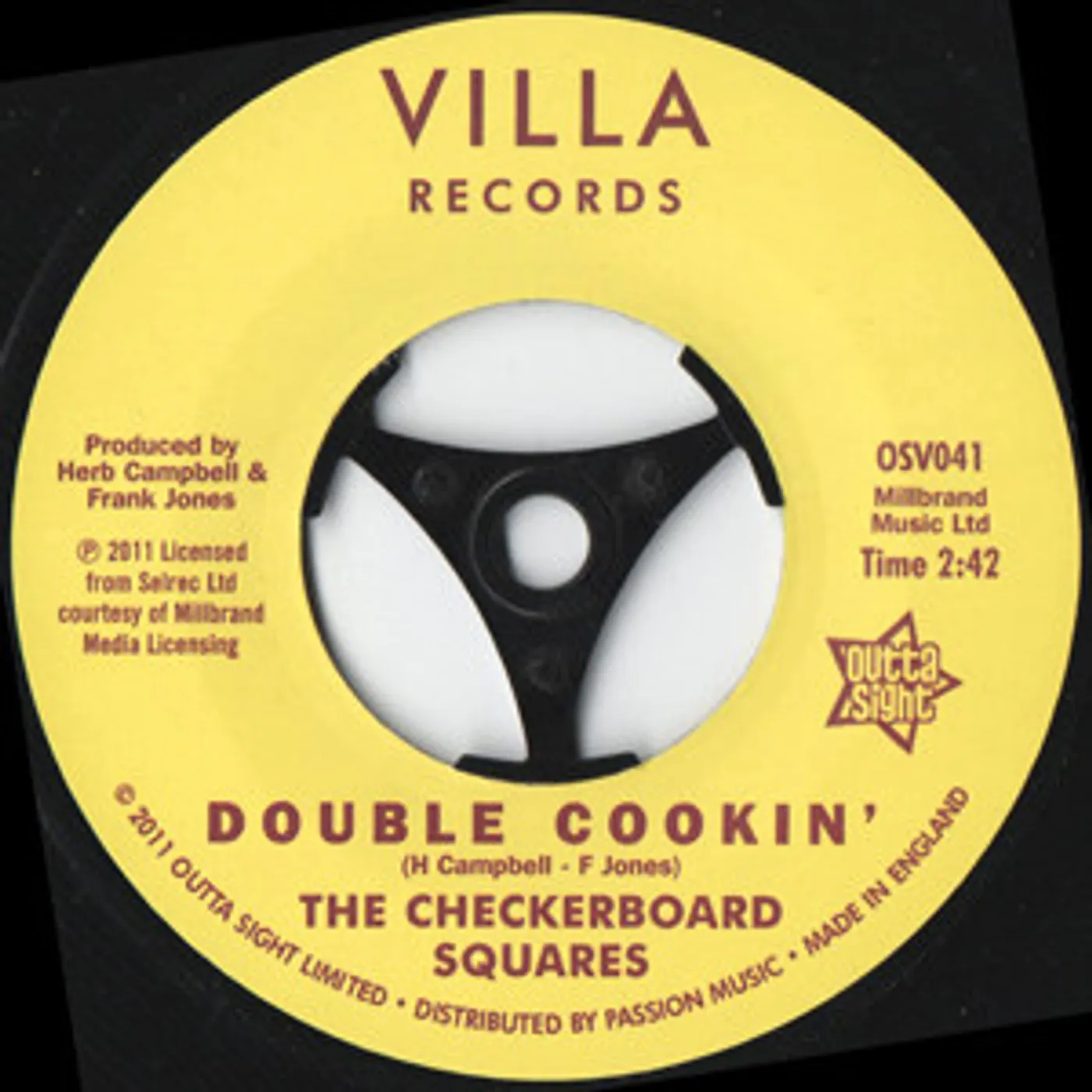 The Checkerboard Squares DOUBLE COOKIN/A DAY IN SAUSALITO Vinyl Record