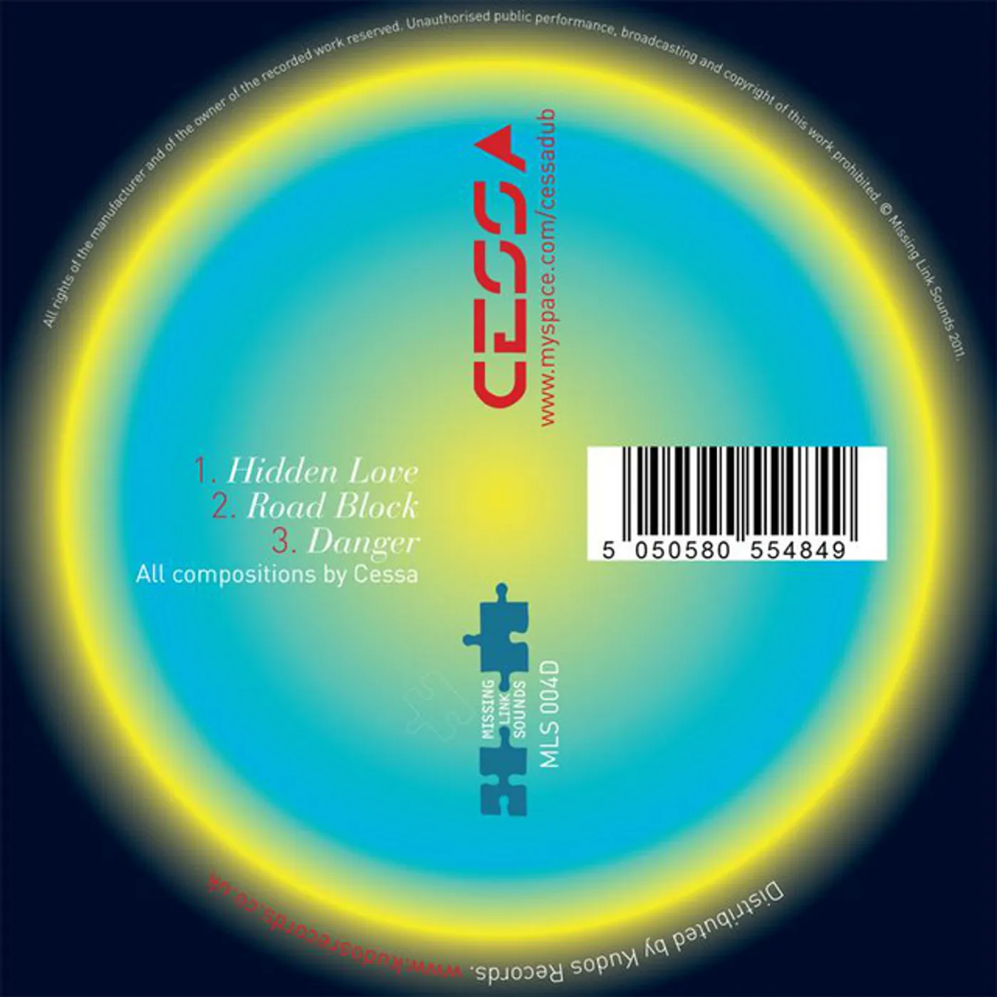 Cessa HIDDEN LOVE/ROADBLOCK Vinyl Record - UK Release
