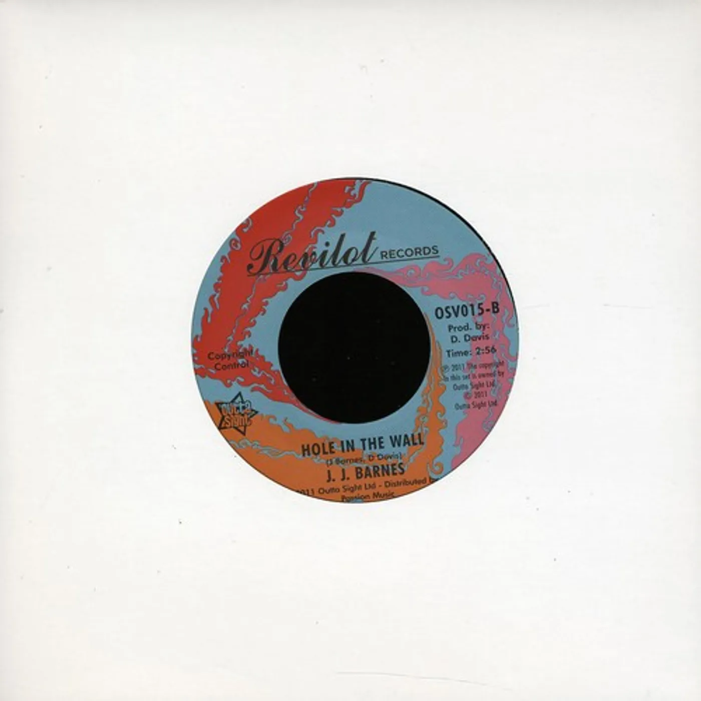 J.J. Barnes OUR LOVE IS IN THE POCKET/HOLE IN THE WALL Vinyl Record