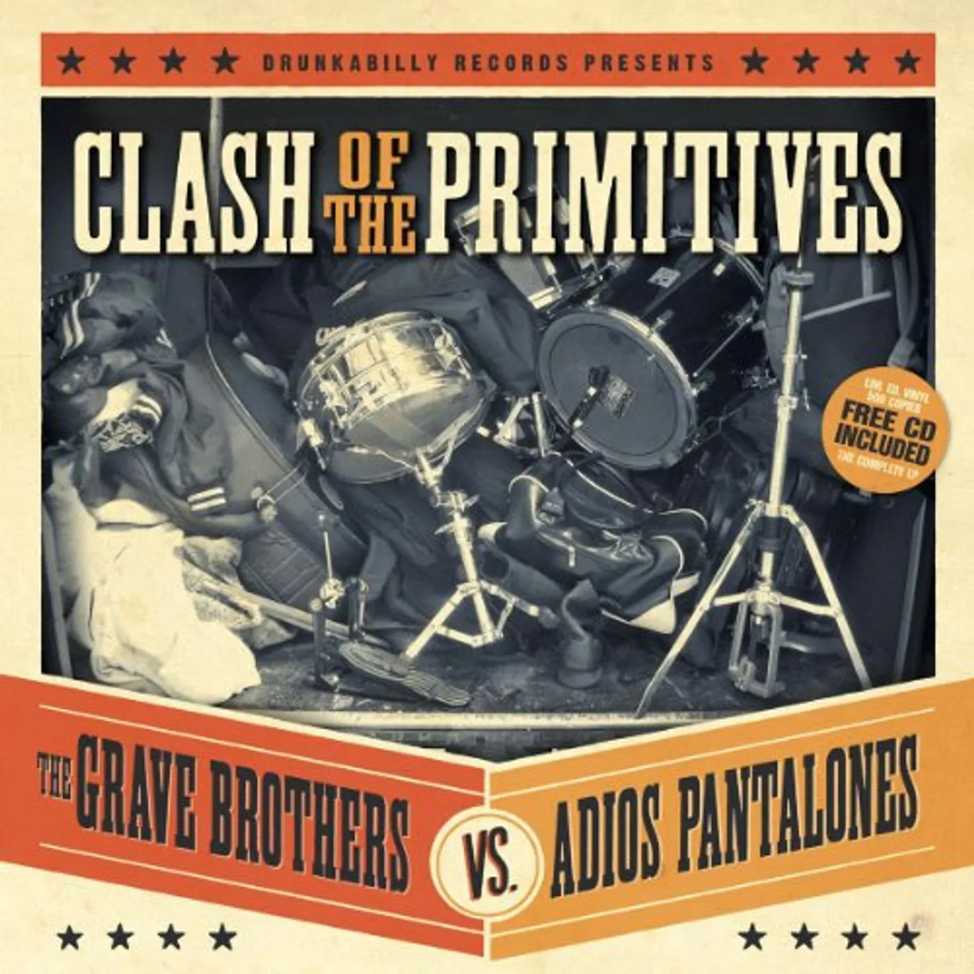 Grave Brothers Vs Adios Pantalones CLASH OF THE PRIMITIVES Vinyl Record