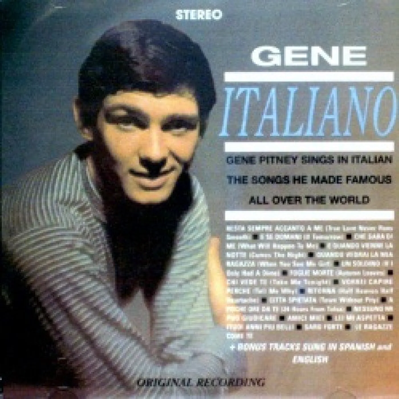 Gene Pitney GENE ITALIANO: 28 CUTS CD