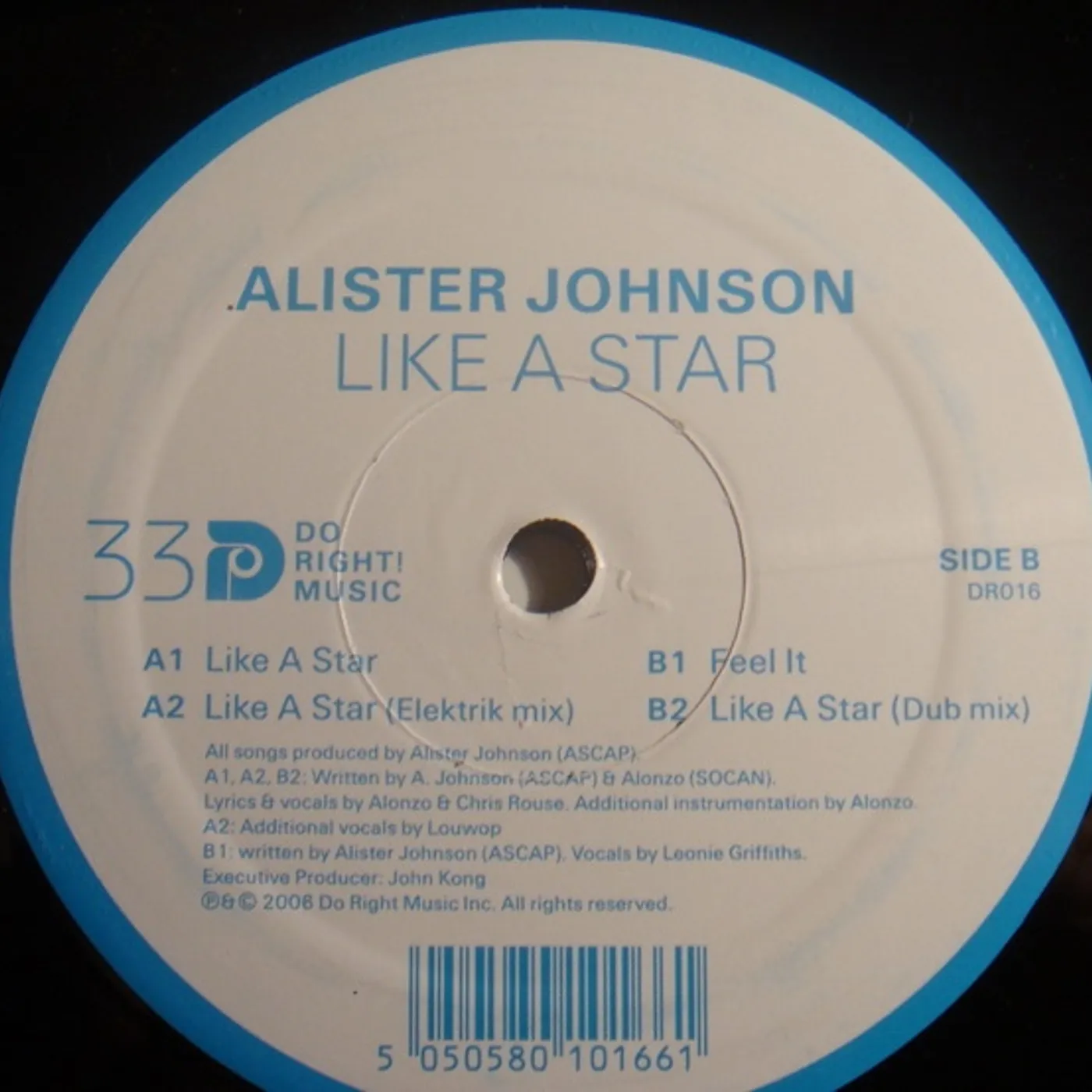 Alister Johnson LIKE A STAR Vinyl Record - UK Release