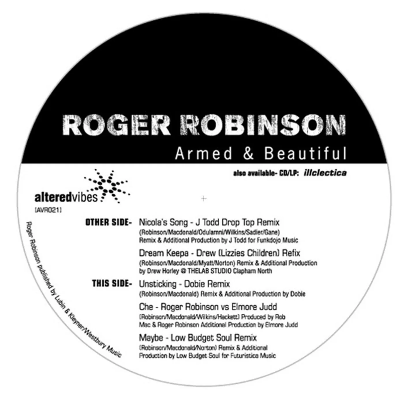 Roger Robinson ARMED & BEAUTIFUL Vinyl Record - UK Release