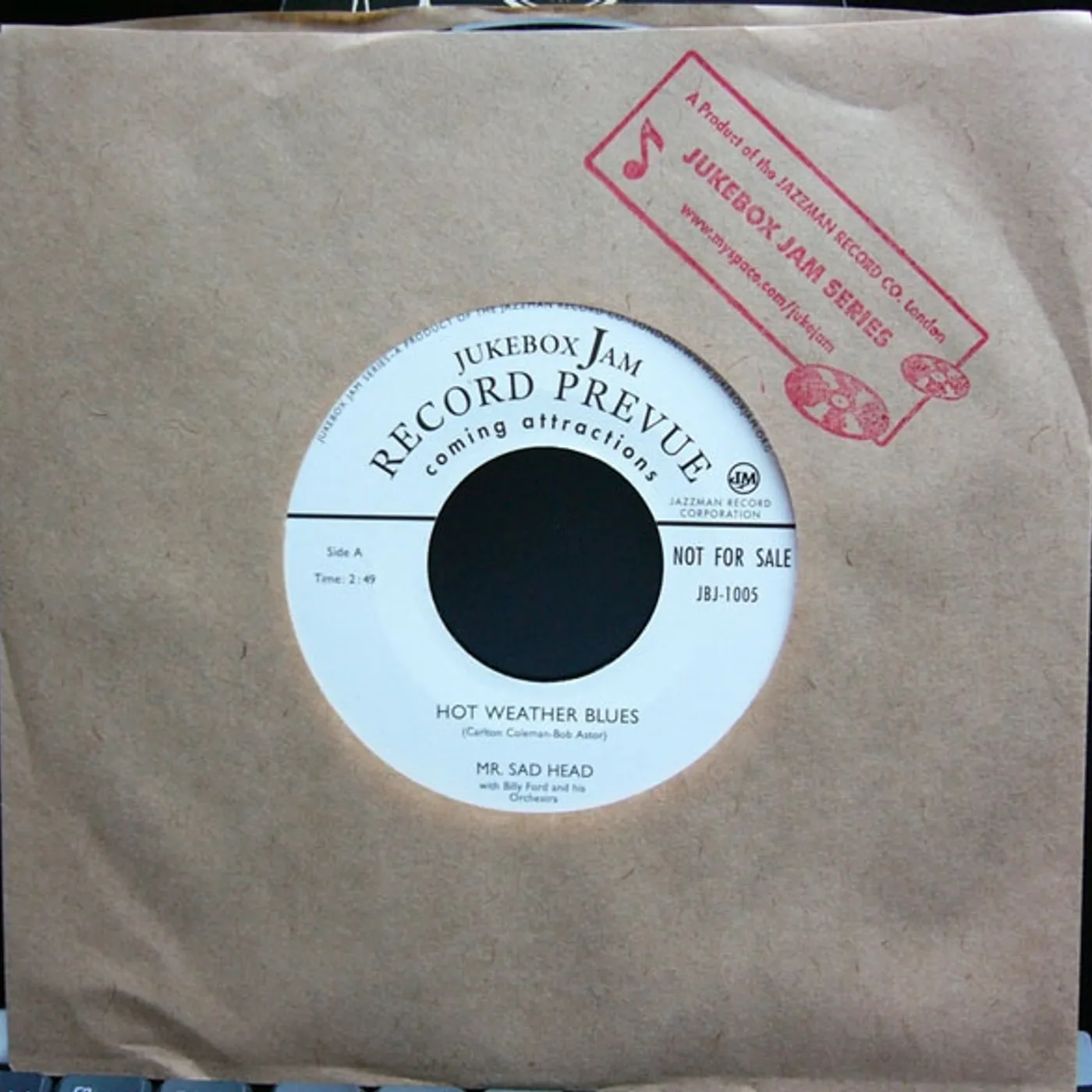 Mr. Sad Head HOT WEATHER BLUES Vinyl Record - UK Release