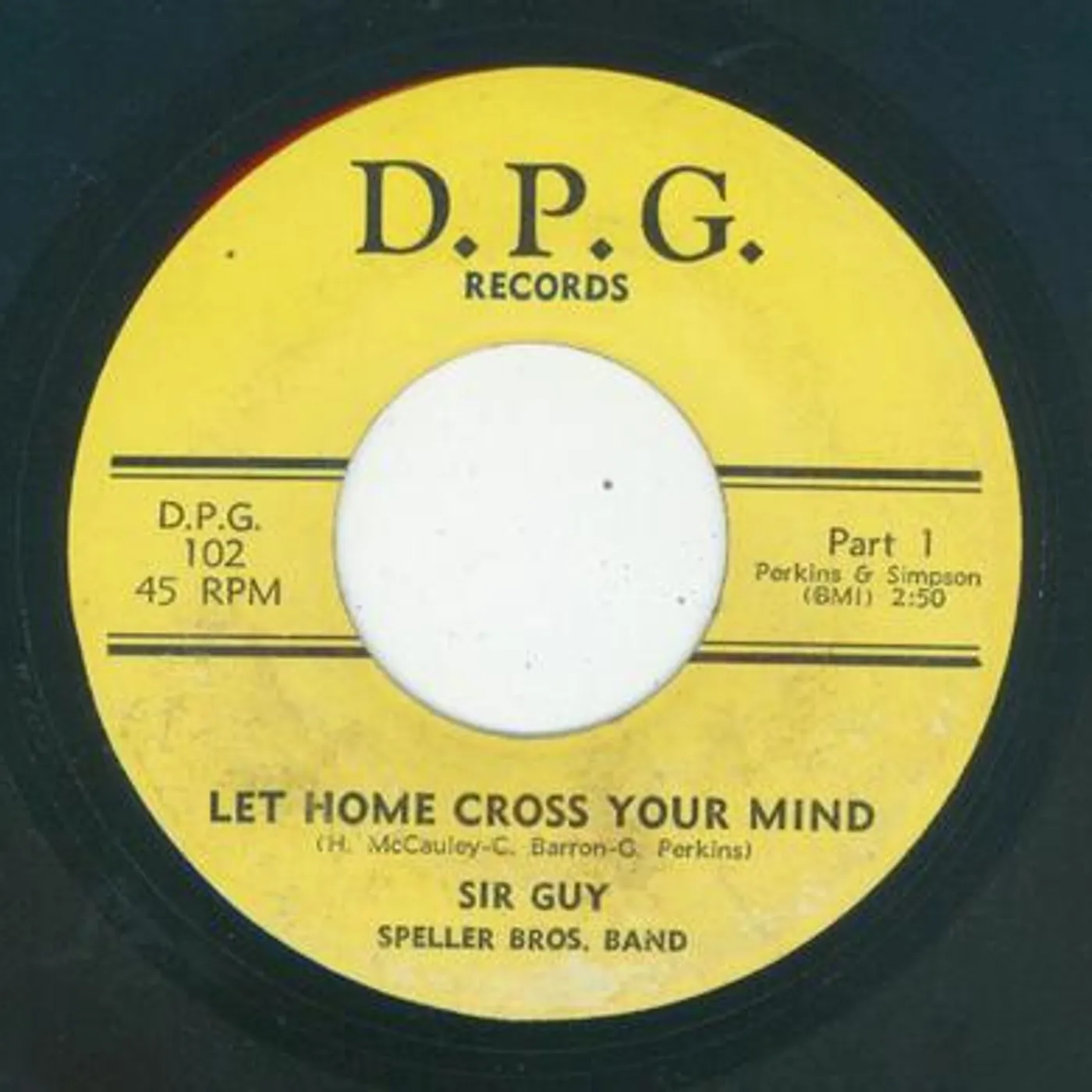 Sir Guy I NEED YOU BABY/LET HOME CROSS YOUR MIND Vinyl Record - UK Release