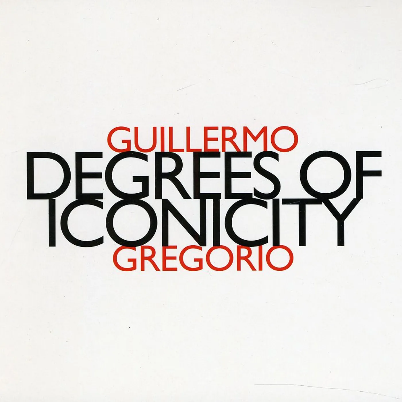 Guillermo Gregorio DEGREE OF ICONICITY CD
