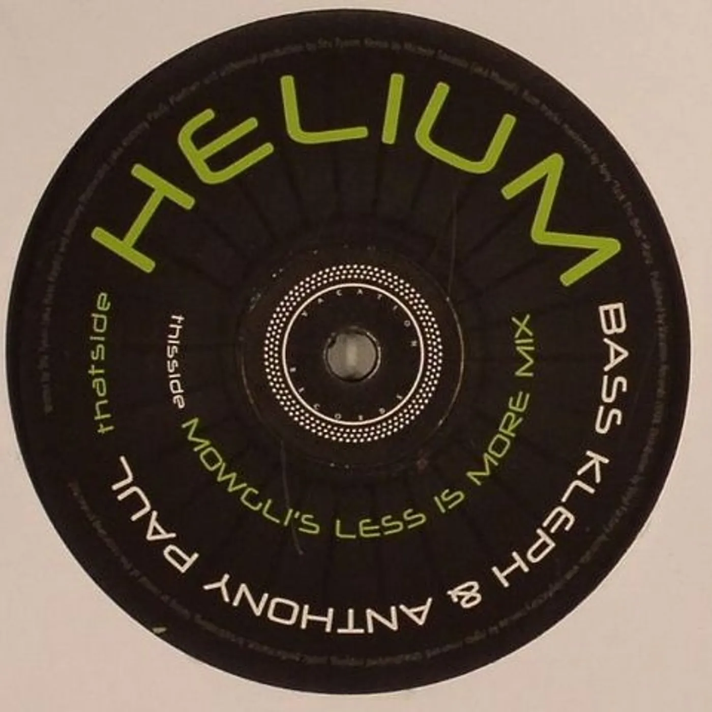 Bass Kleph HELIUM Vinyl Record - UK Release