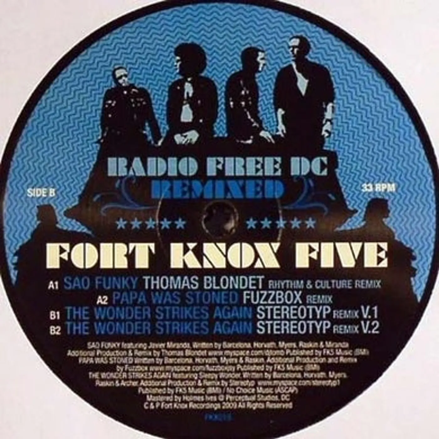 Fort Knox Five RADIO FREE DC REMIXED #8 Vinyl Record - UK Release