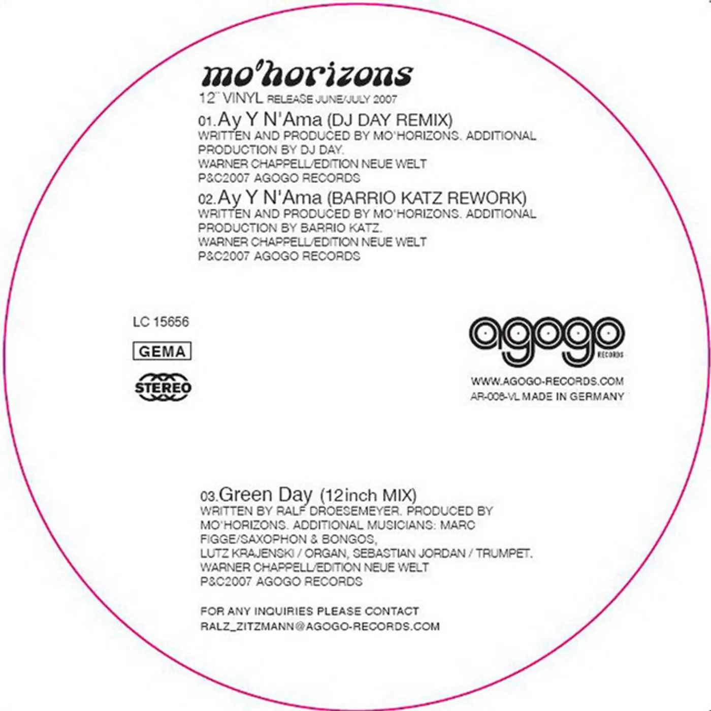 Mo' Horizons AY N'AMA Vinyl Record - UK Release