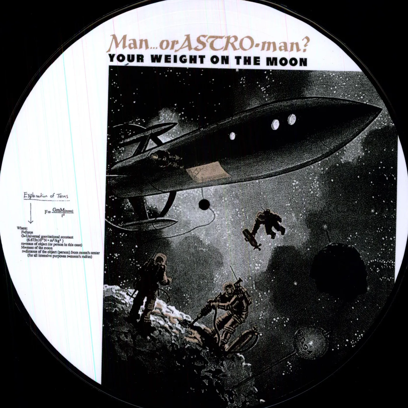 Man Or Astroman? YOUR WEIGHT ON THE MOON: PICTURE DISC Vinyl Record