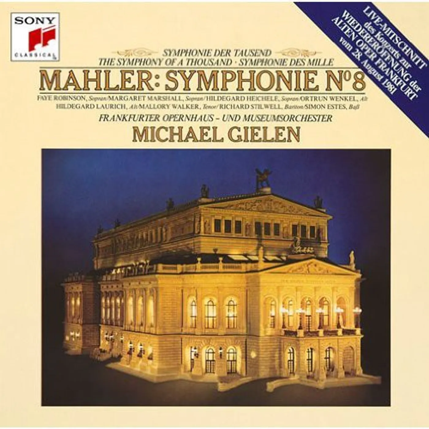 Michael Gielen MAHLER: SYMPHONY NO. 8 SYMPHONY OF CD