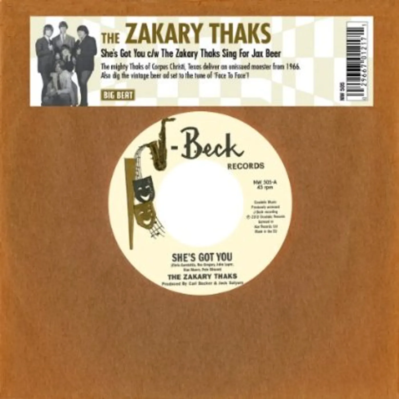 SHE'S GOT YOU/THE ZAKARY THAKS SING FOR JAX BEER Vinyl Record