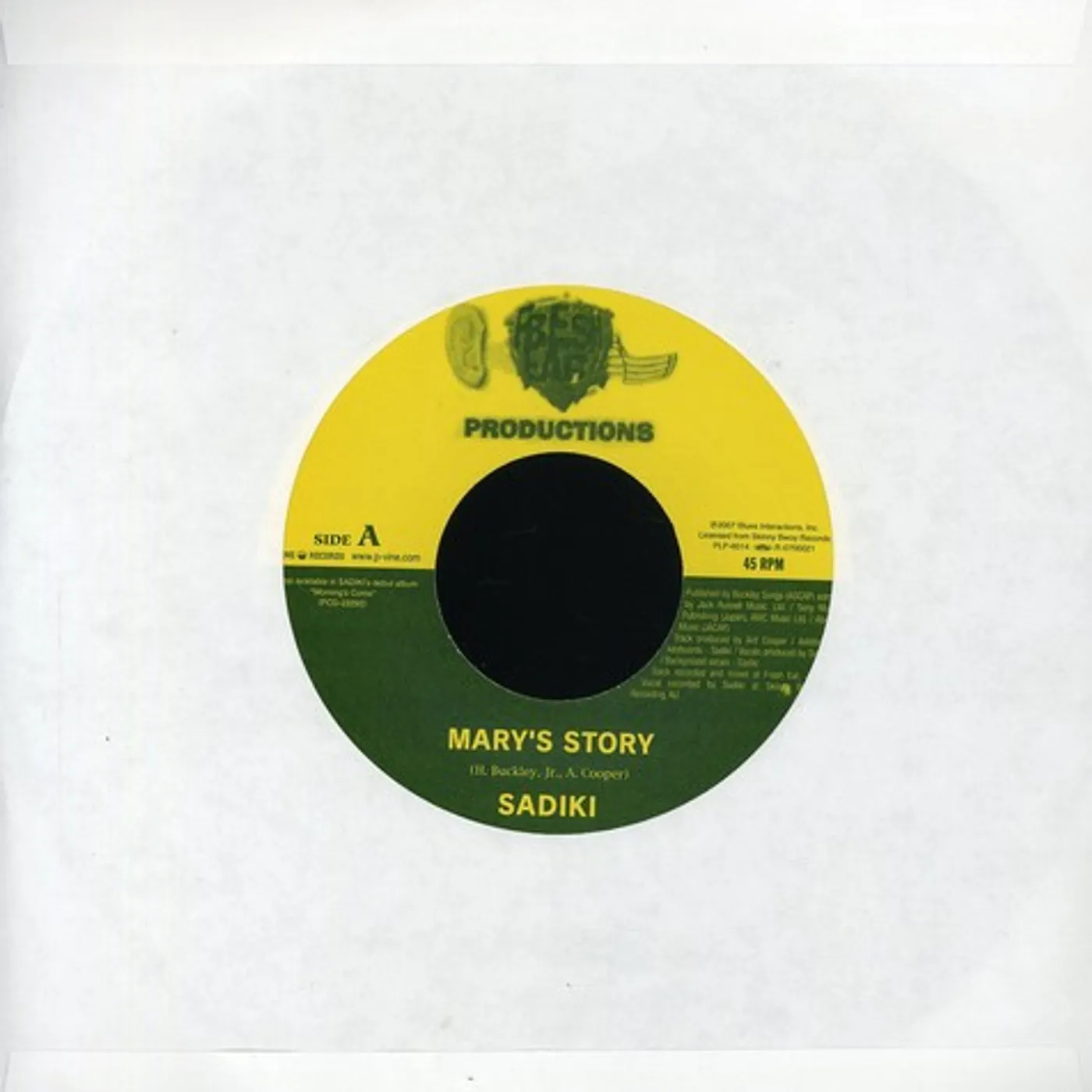 Sadiki MARY'S STORY/GIRLFRIEND FEAT.DELLY R Vinyl Record