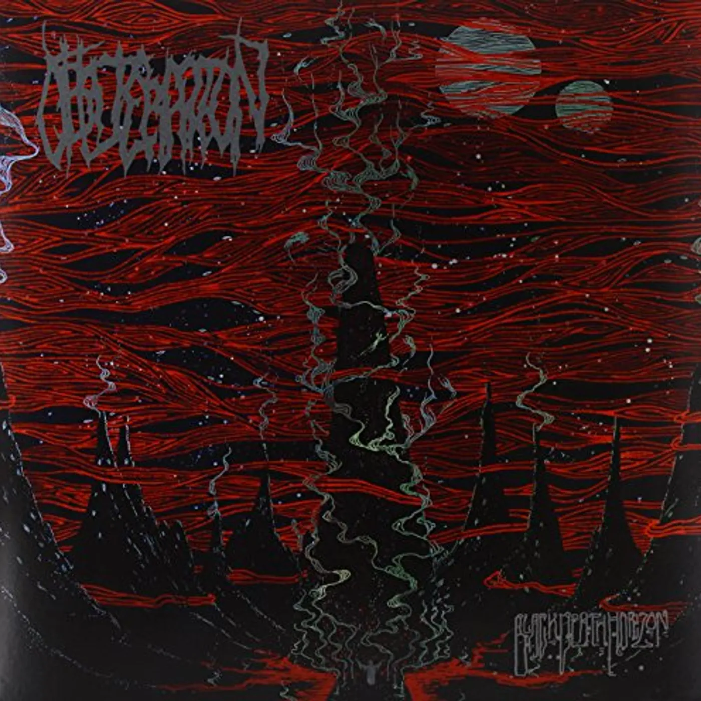 Obliteration BLACK DEATH HORIZON (RED WITH BLACK SPLAT) Vinyl Record