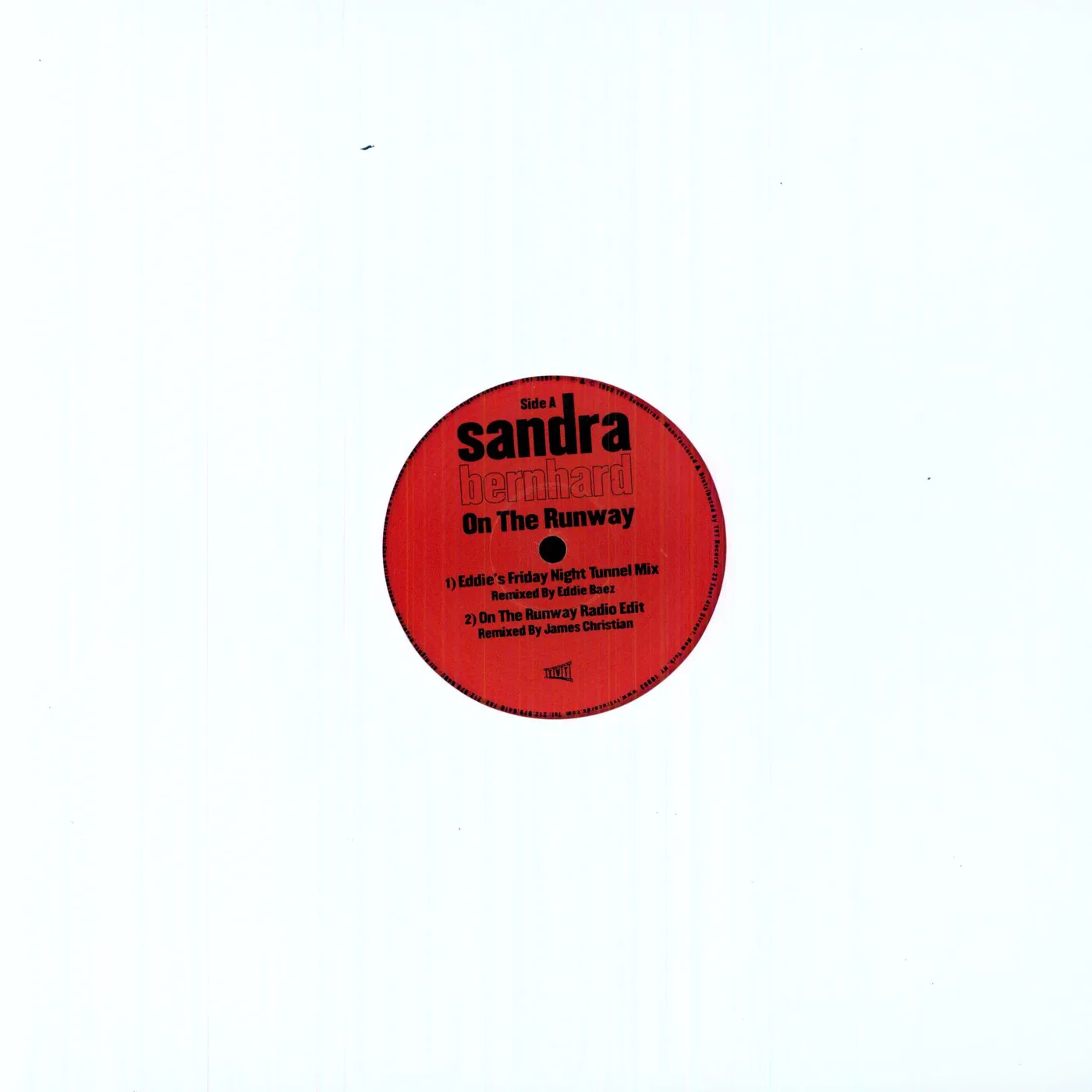 Sandra Bernhard ON THE RUNWAY Vinyl Record