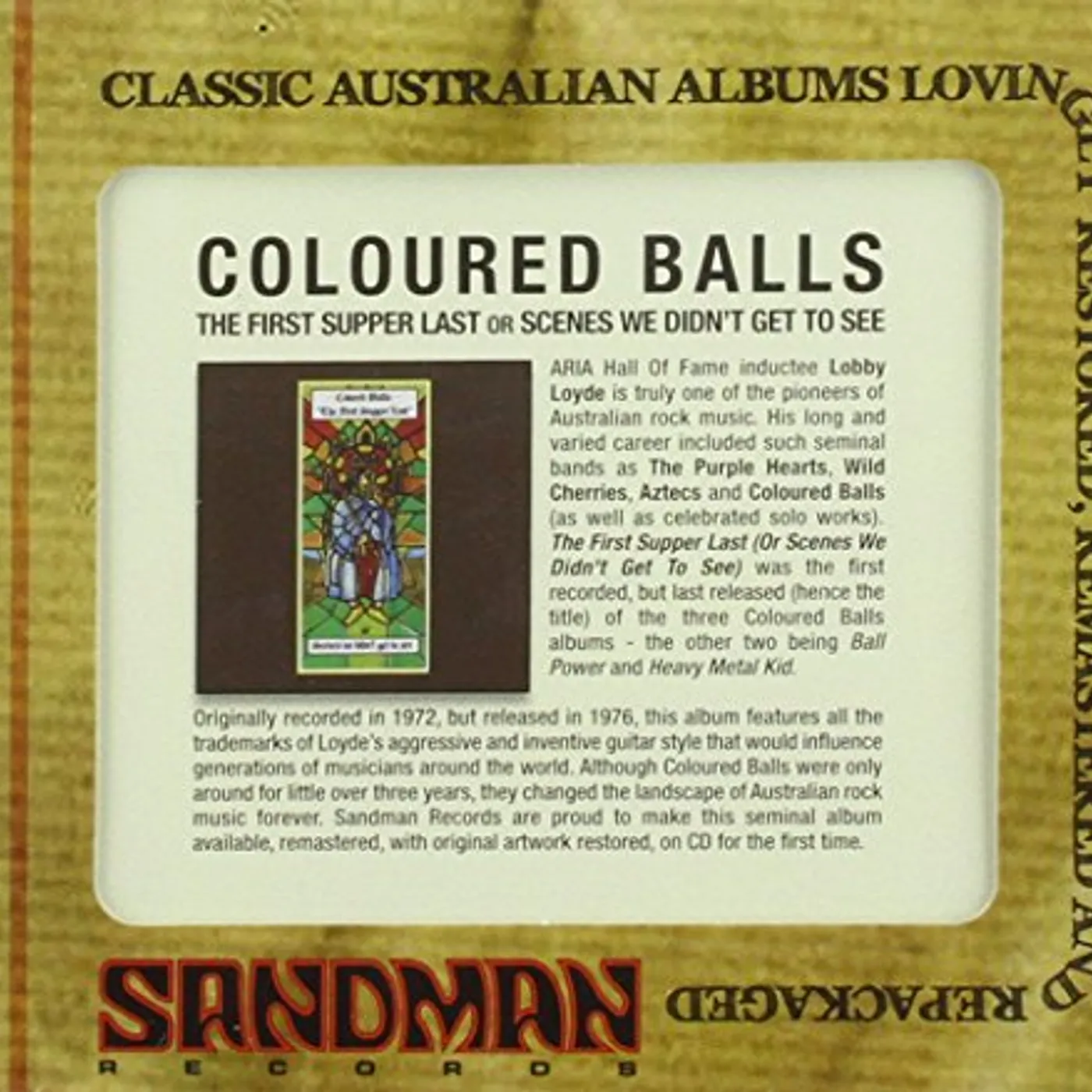 Lobby Loyde FIRST SUPPER LAST CD