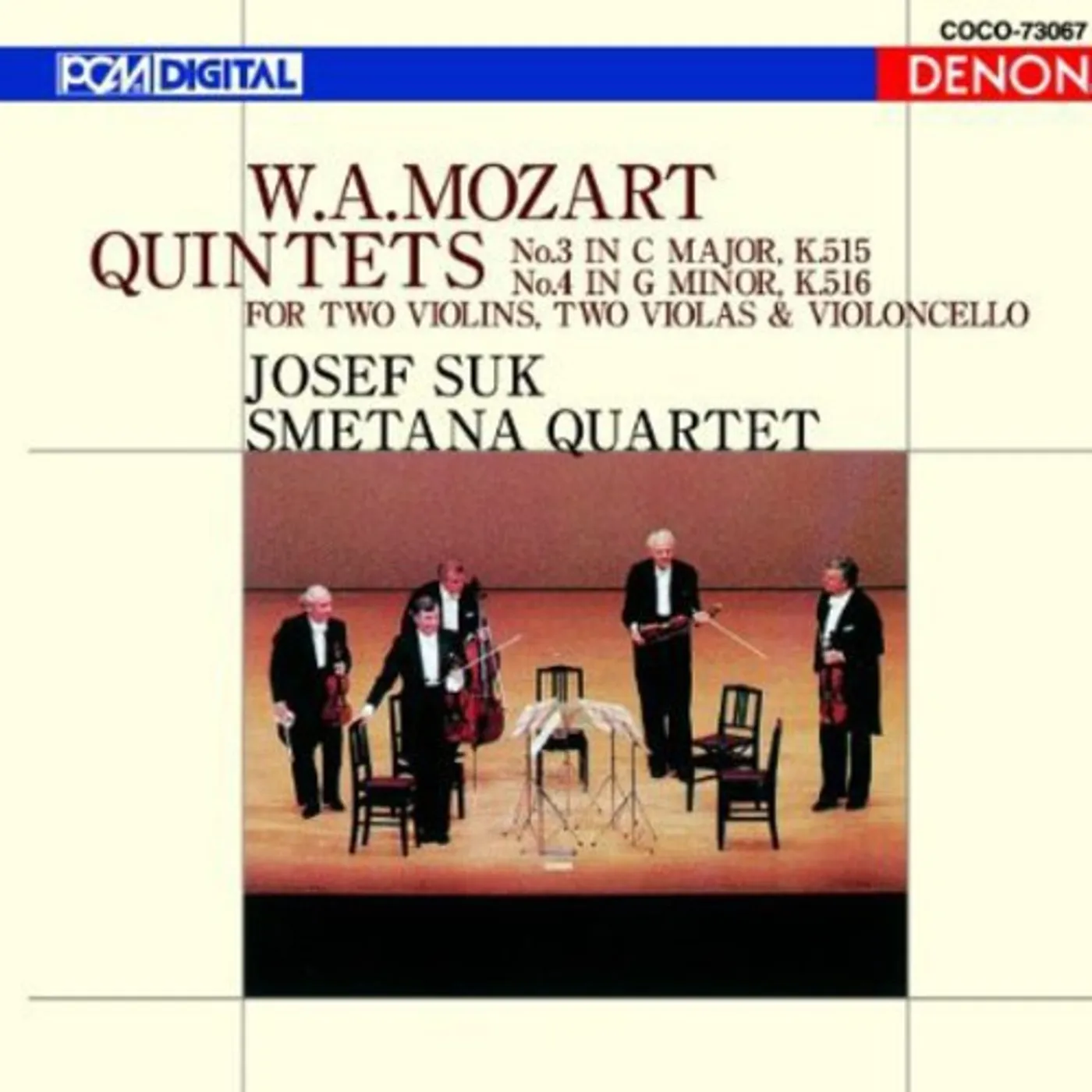 Smetana Quartet MOZART: STRING QUINTETS NO. 3 K. 515 & NO. 4 K. 51 CD