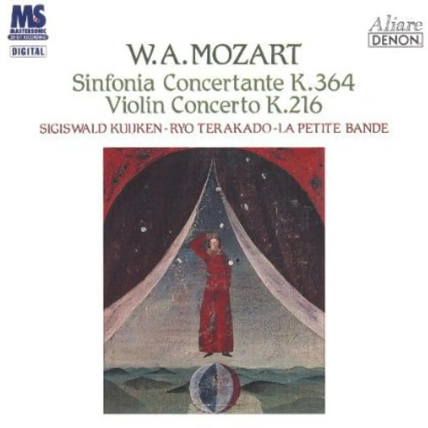 Sigiswald Kuijken MOZART: SYMPHONIC CONCERTO FUR VIOLIN CD