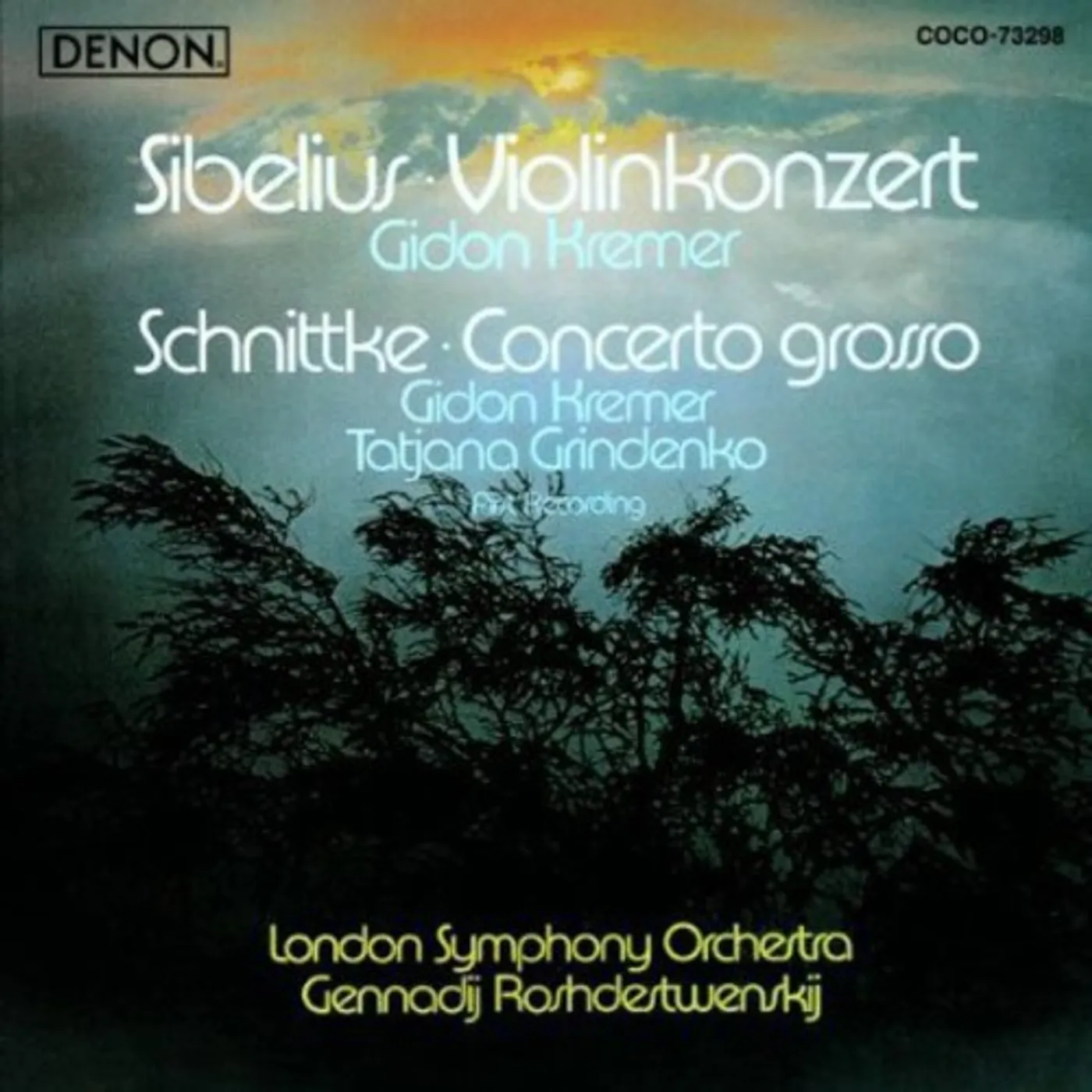 Sibelius VIOLIN CONCERTO/SCHNITTKE: CONCERTO GROSSO CD