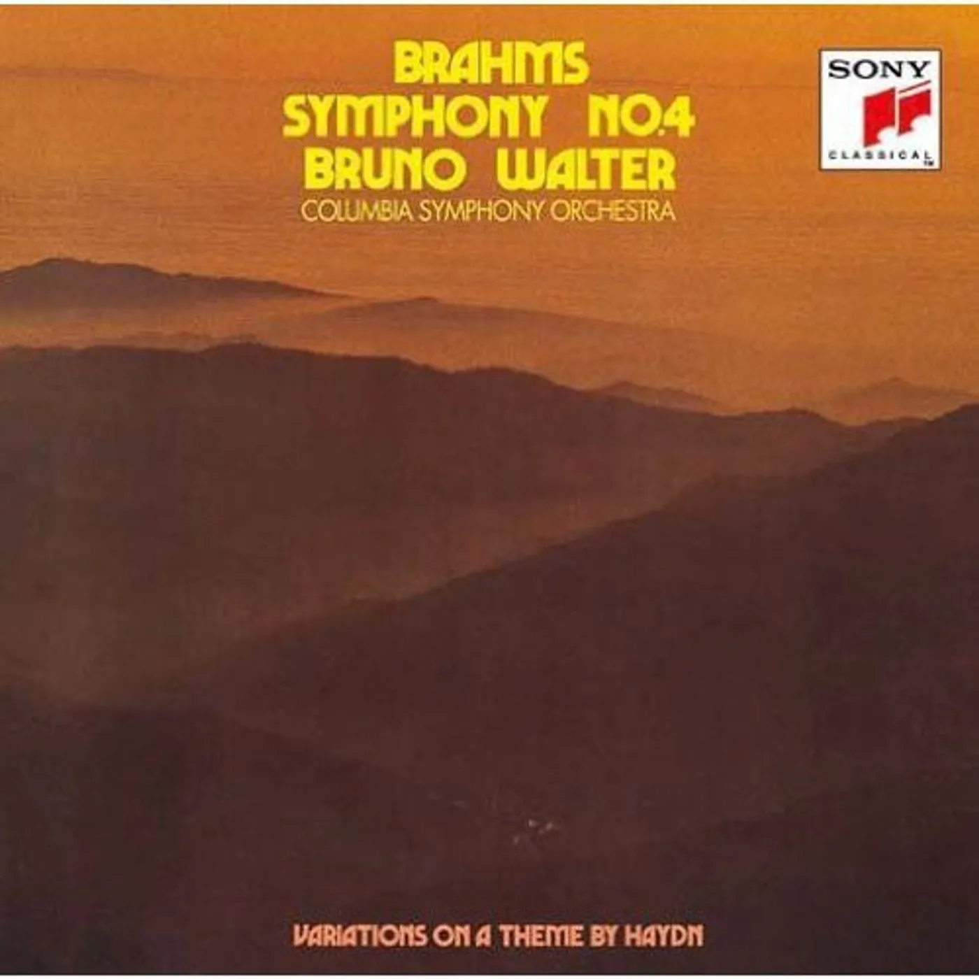 Bruno Walter BRAHMS: SYMPHONY NO. 4 IN E MINOR. VARIATIONS ON A CD